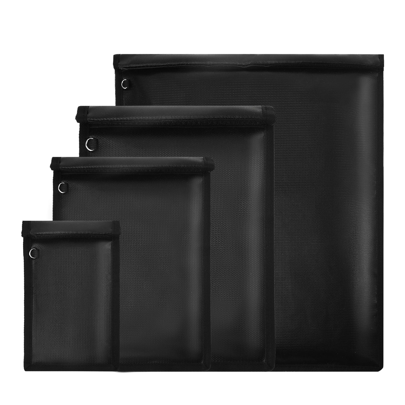 Faraday Bag 4 Pack – Waterproof & Fireproof Signal Blocking 4 Pack, Black