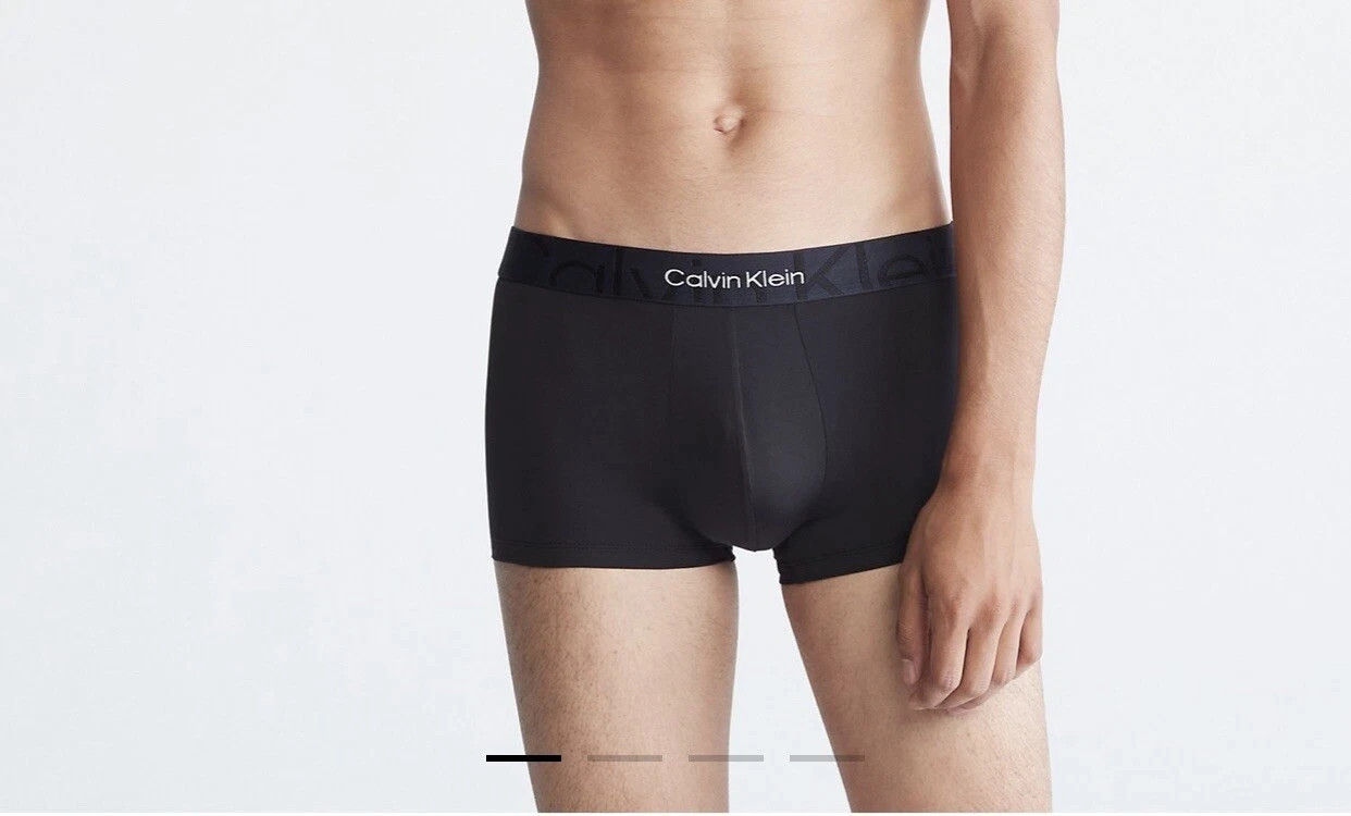 Calvin Klein Men's Underwear EMBOSSED ICON MICROFIBER/TRUNK/Black/SIZE L