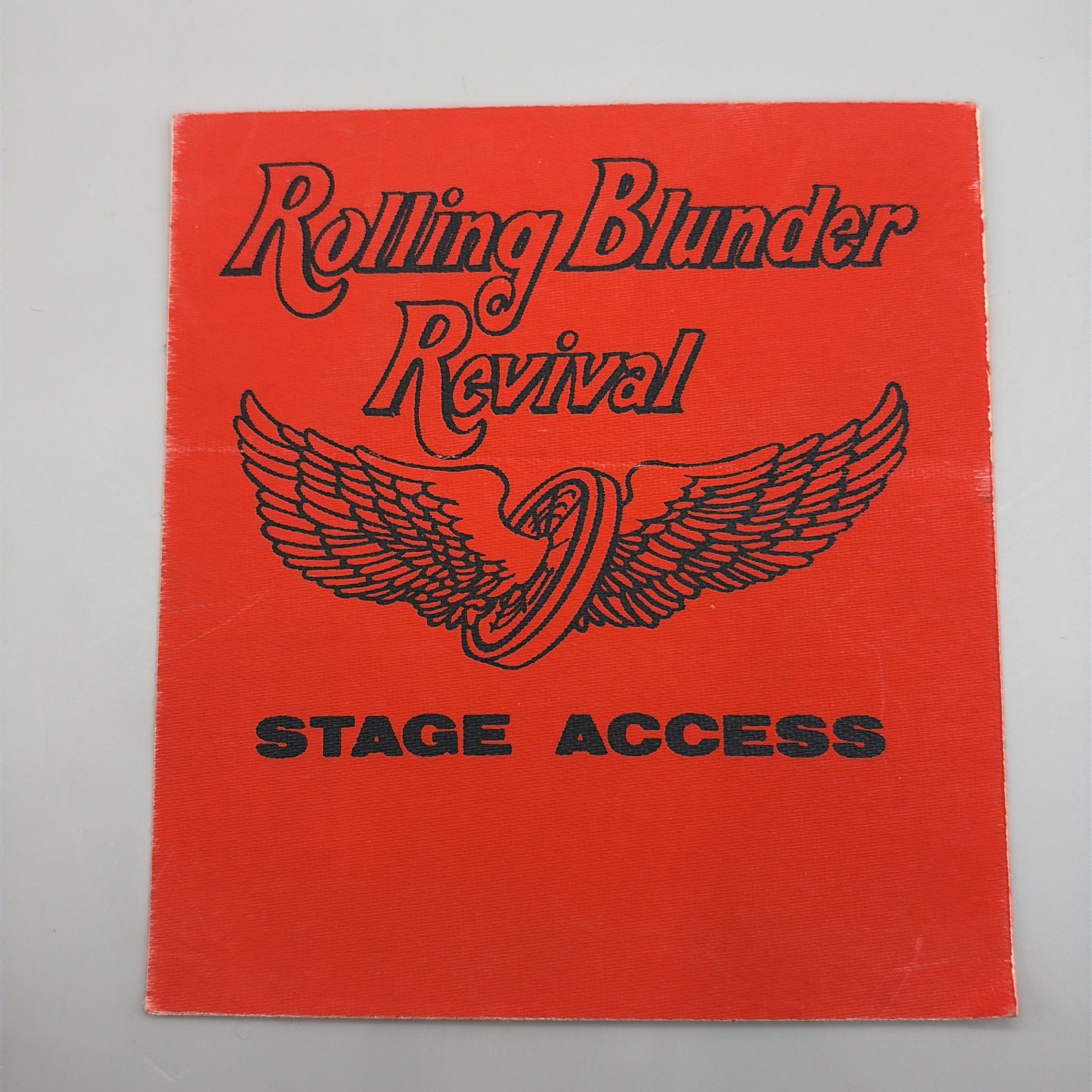 Arlo Guthrie Unused Cloth Backstage Pass Rolling Blunder Revival