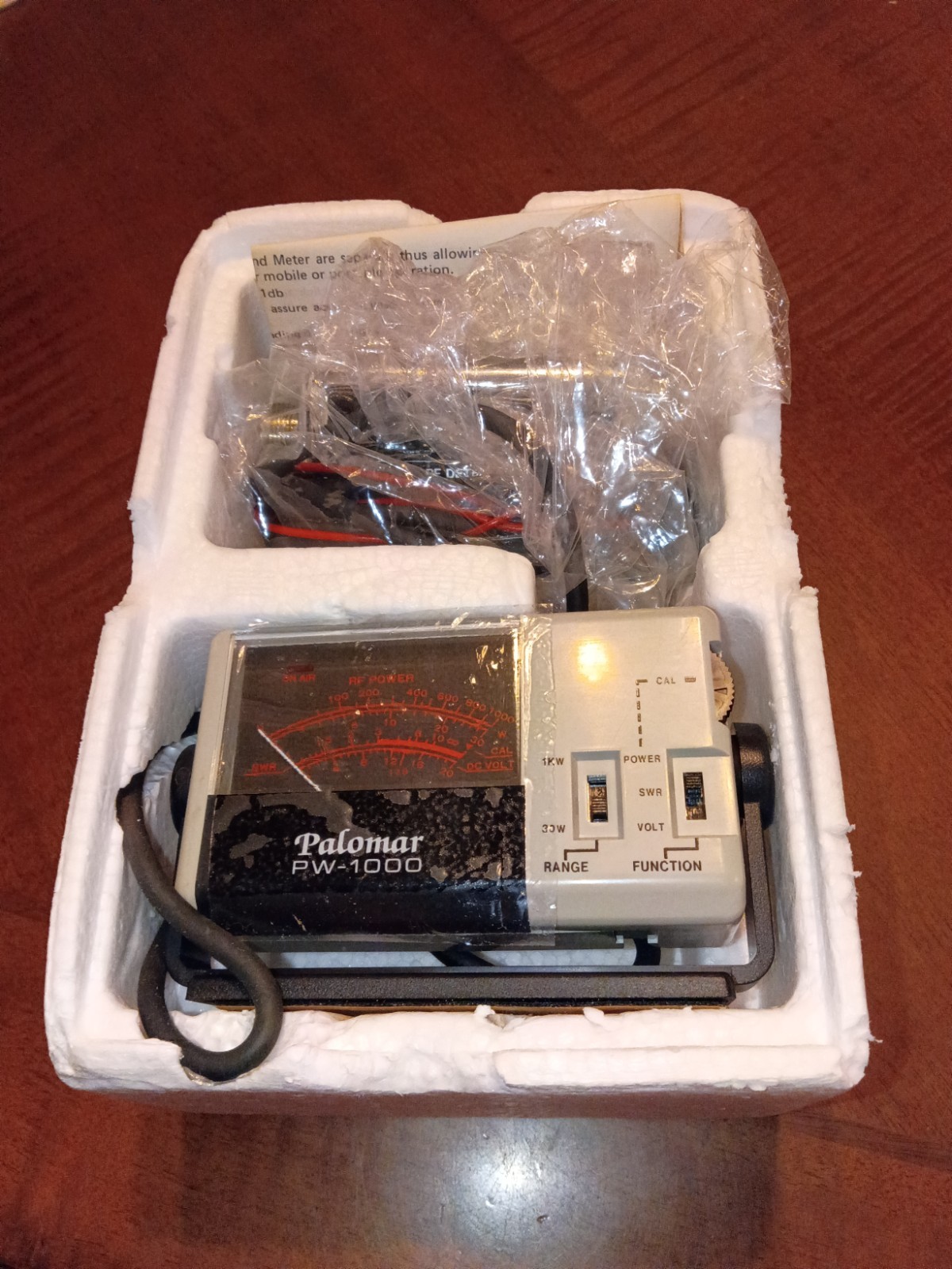 Palomar PW-1000 SWR Watt Meter Remote RF Detector 1kW & Instruction CB Ham Radio