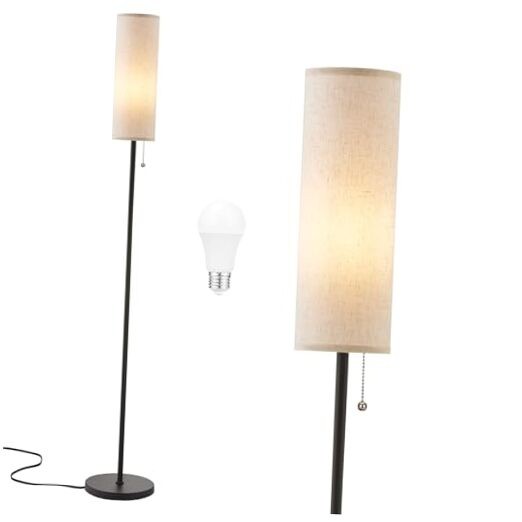 64'' Floor Lamp for Living Room with Bulb - Tall Lamps 64.56 inches 1PCS Beige