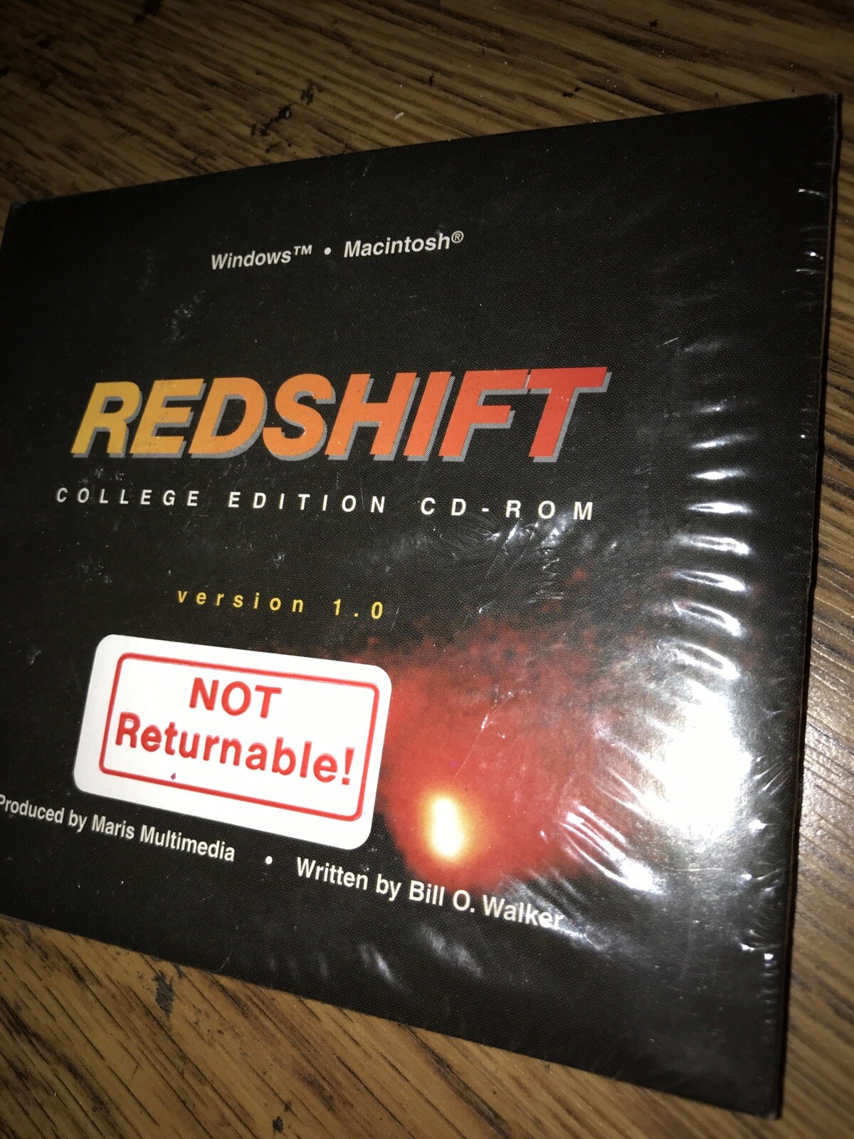Redshift Version 1 Sealed CD-ROM for Windows/Macintosh Vtg 90s College Edition