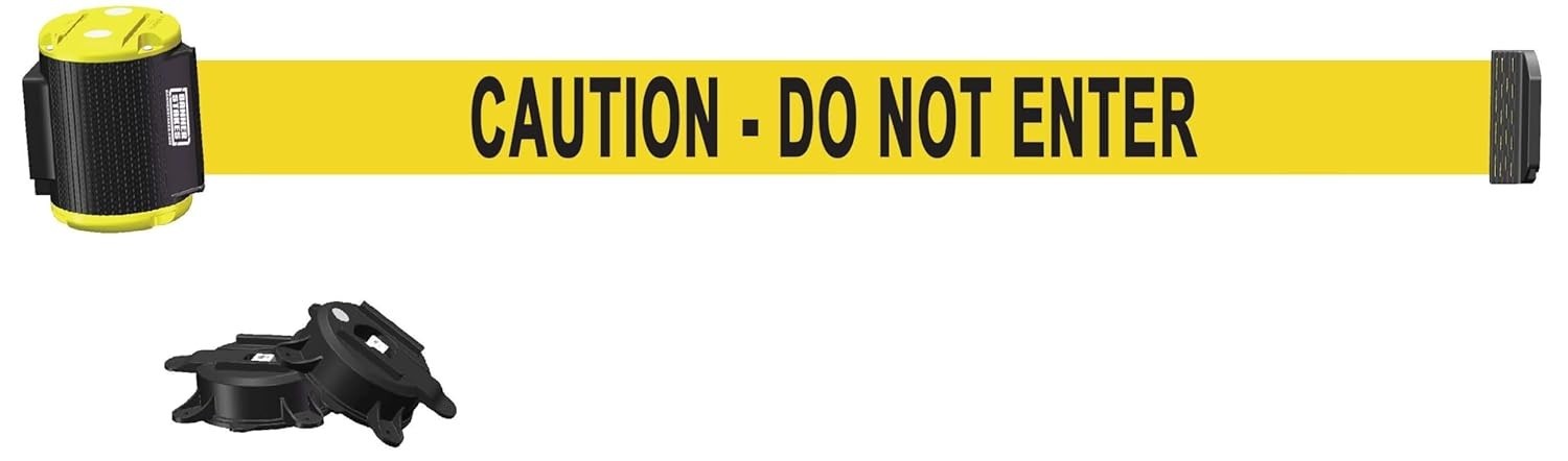 15ft Magnetic Retractable Belt Barrier Wall Mount Caution Do Not Enter