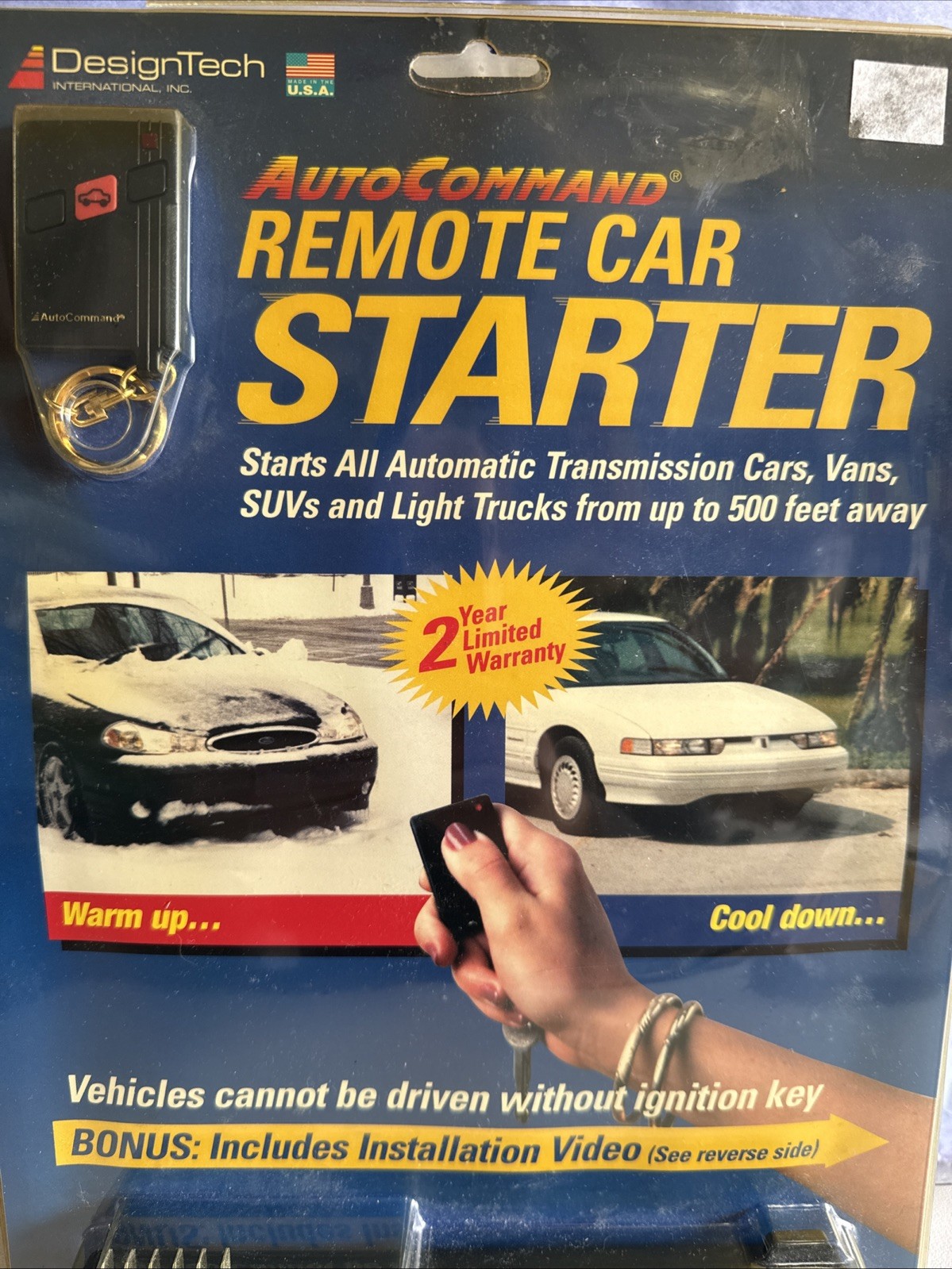 Design Tech Ready Remote Deluxe Car Starter w Keyless Entry And Car Lock Unlock