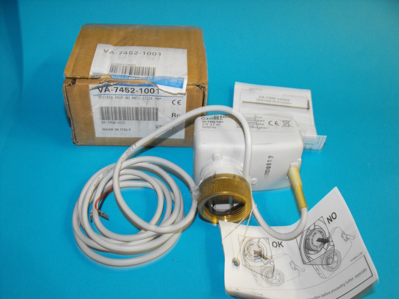 Johnson Controls VA-7452-1001.electric actuator central air conditioning.NEW