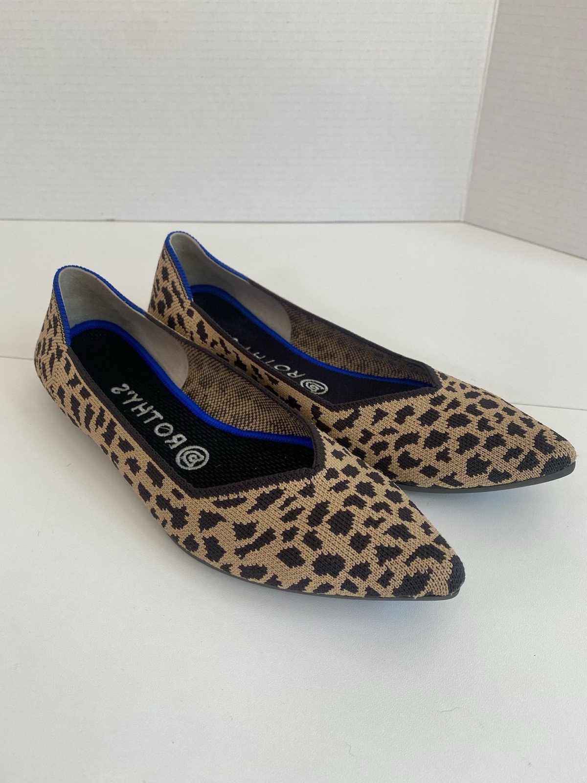 Rothy’s The Point Flats Women’s 8 Leopard Print