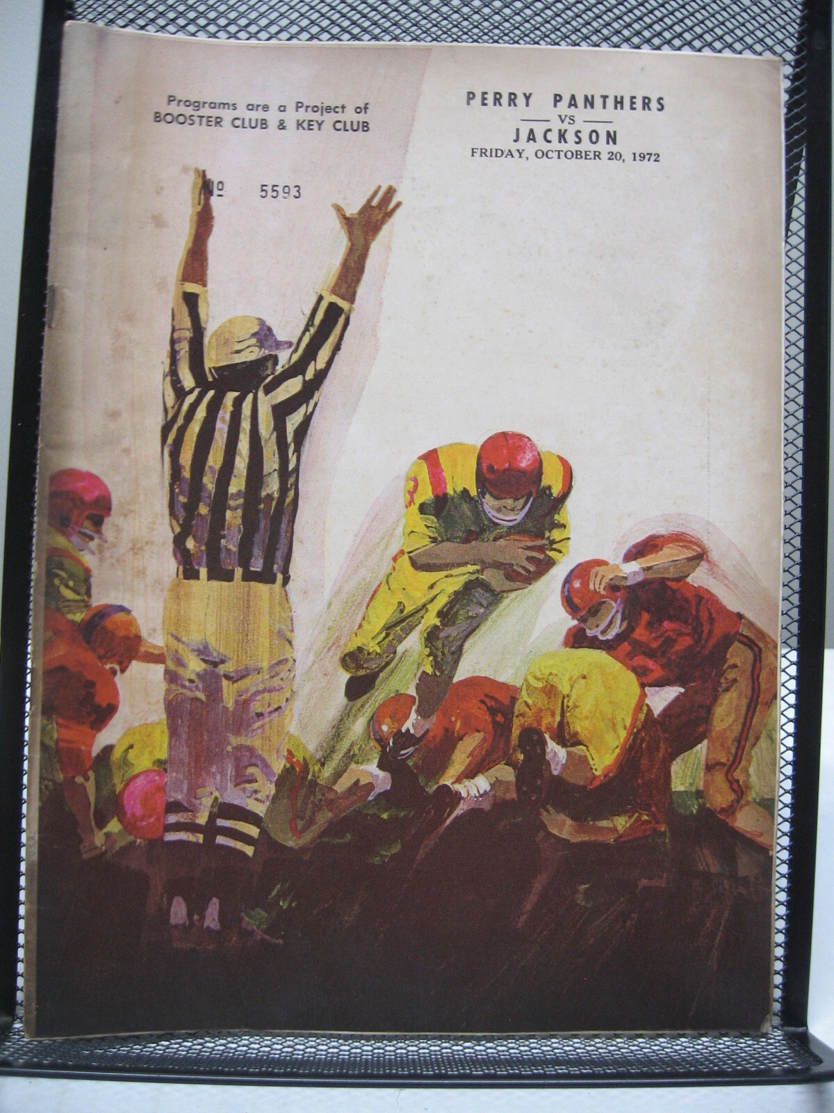 1972 Football Program Perry Panthers vs Jackson Polar Bears Massillon Canton OH