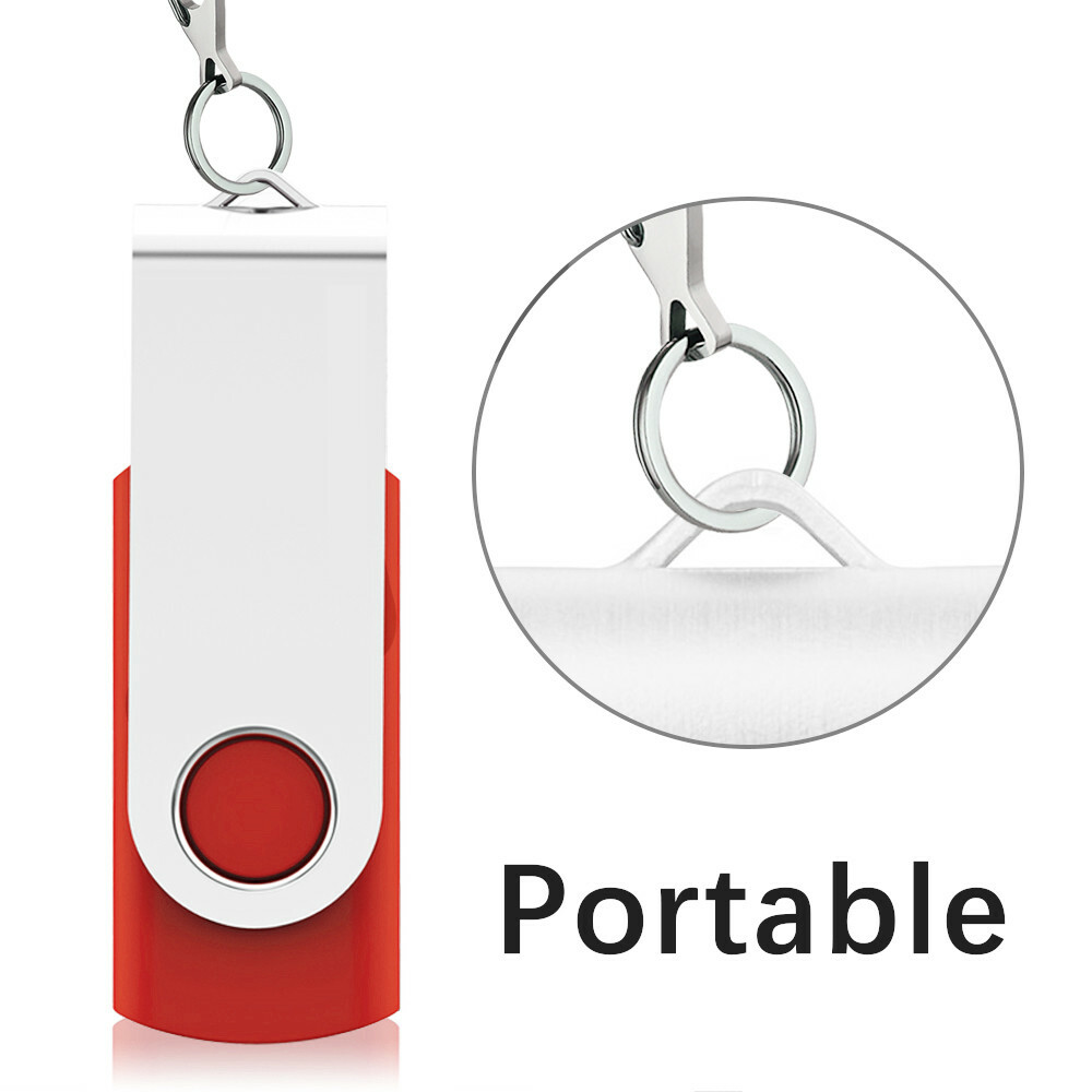 Kootion 64GB USB 2.0 Metal Swivel Style Flash Drive Memory Stick Thumb Drive Red