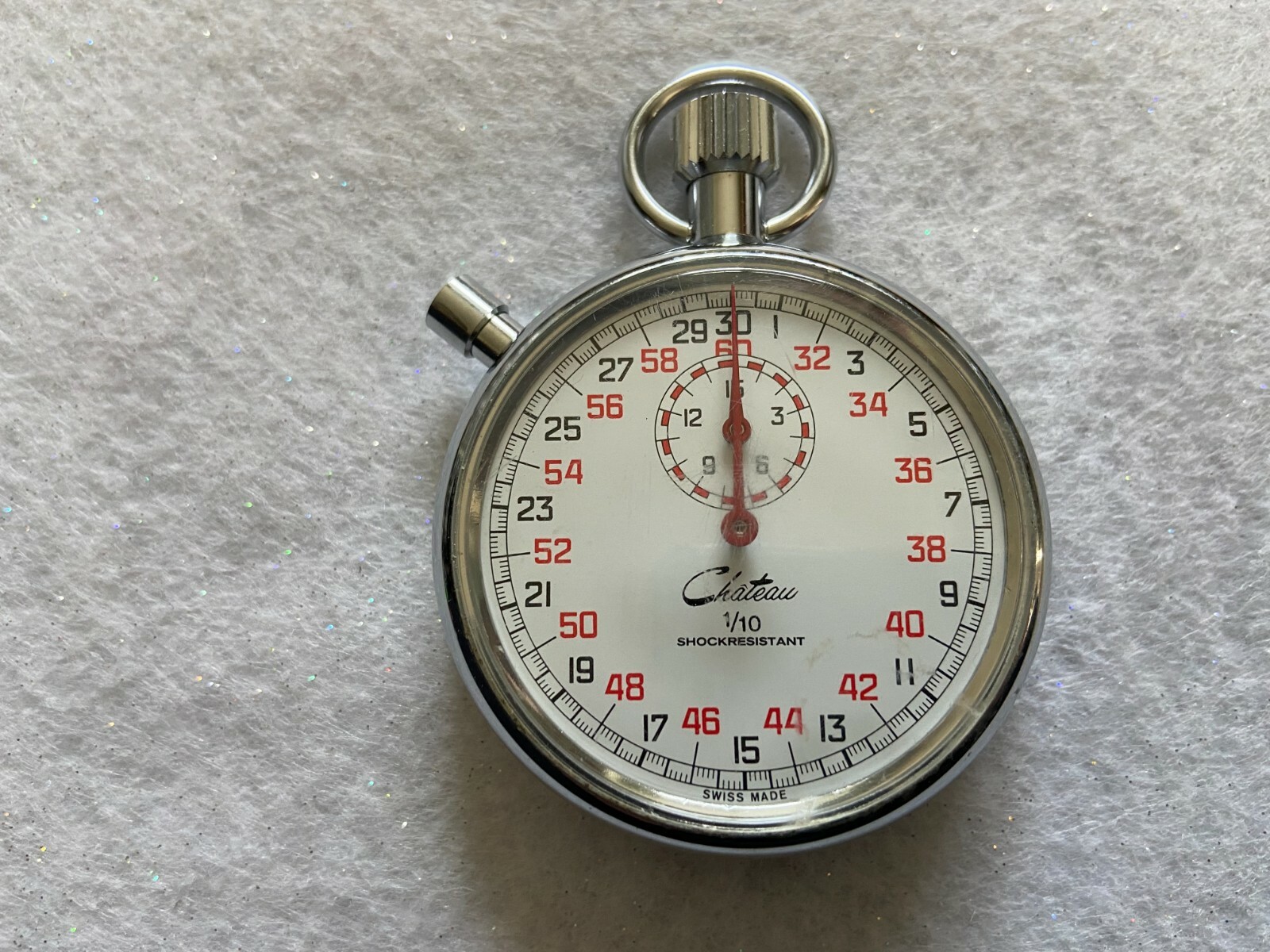 Swiss Made Vintage Chateau 1/10 Shock Resistant Mechanical Wind Up Stopwatch