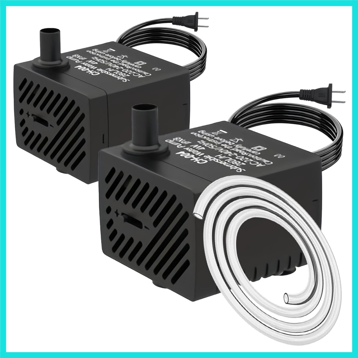 80GPH 2Packs Mini Submersible Water Pump, Small Fountain Pump for Ponds, Aqua...