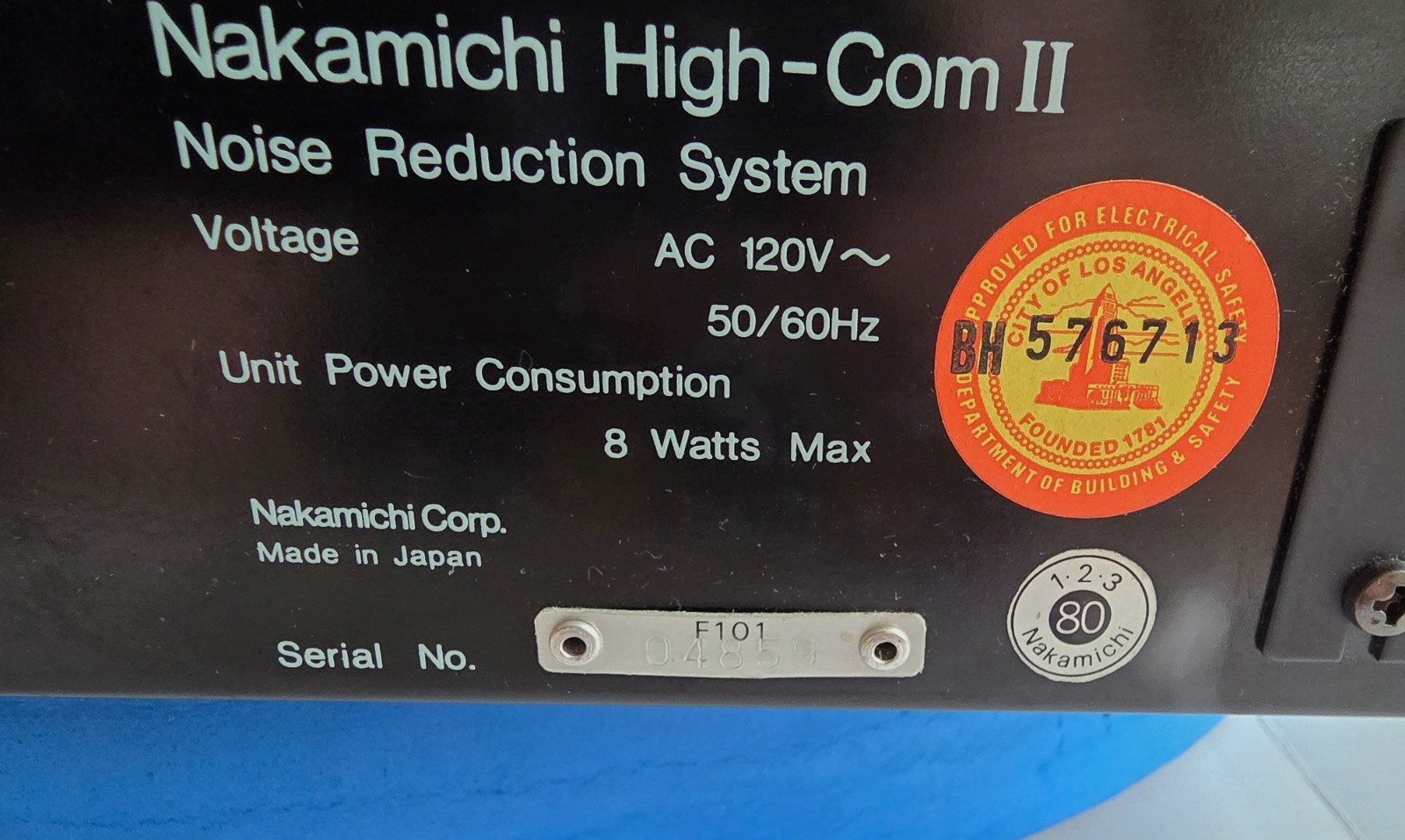 Nakamichi High-Com II Noise Reduction System