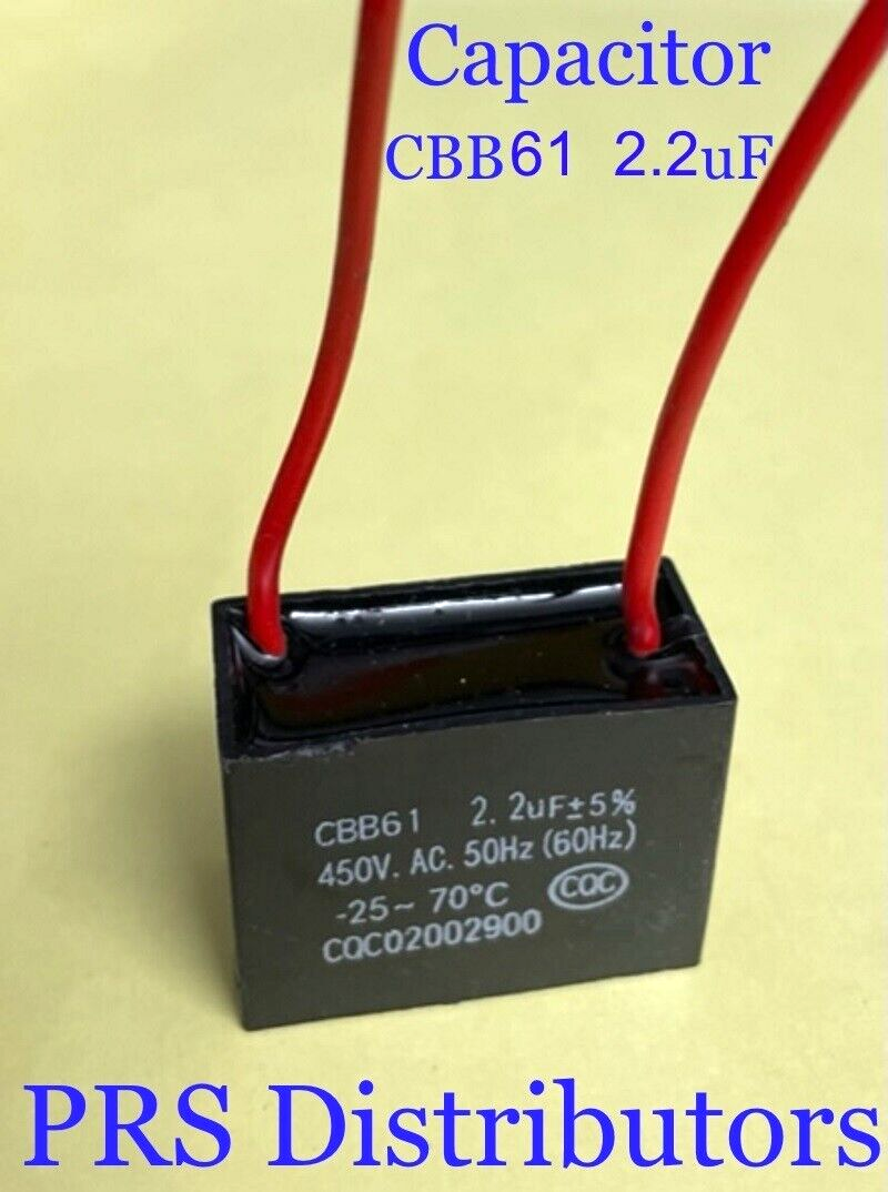 CBB61 2.2uF 2.2mF Motor Ceiling Fan Capacitor replacement 2-Wire 450VAC 50/60 HZ