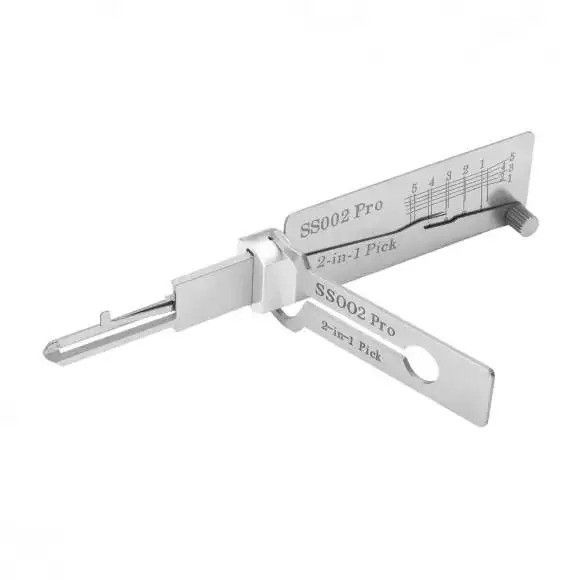 2-in-1 Stainless Steel Key Decoder Locksmith SS001 PRO Lock Repair Tools Kit 1PC