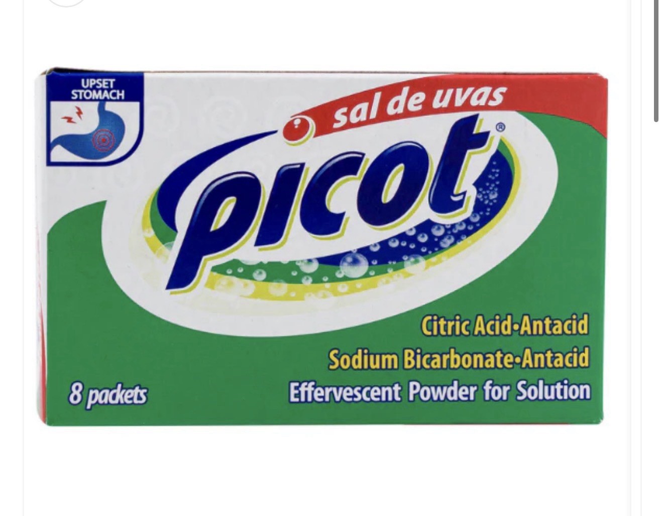 Picot Sal De Uvas Antacid Powder 8ct- 2 pack