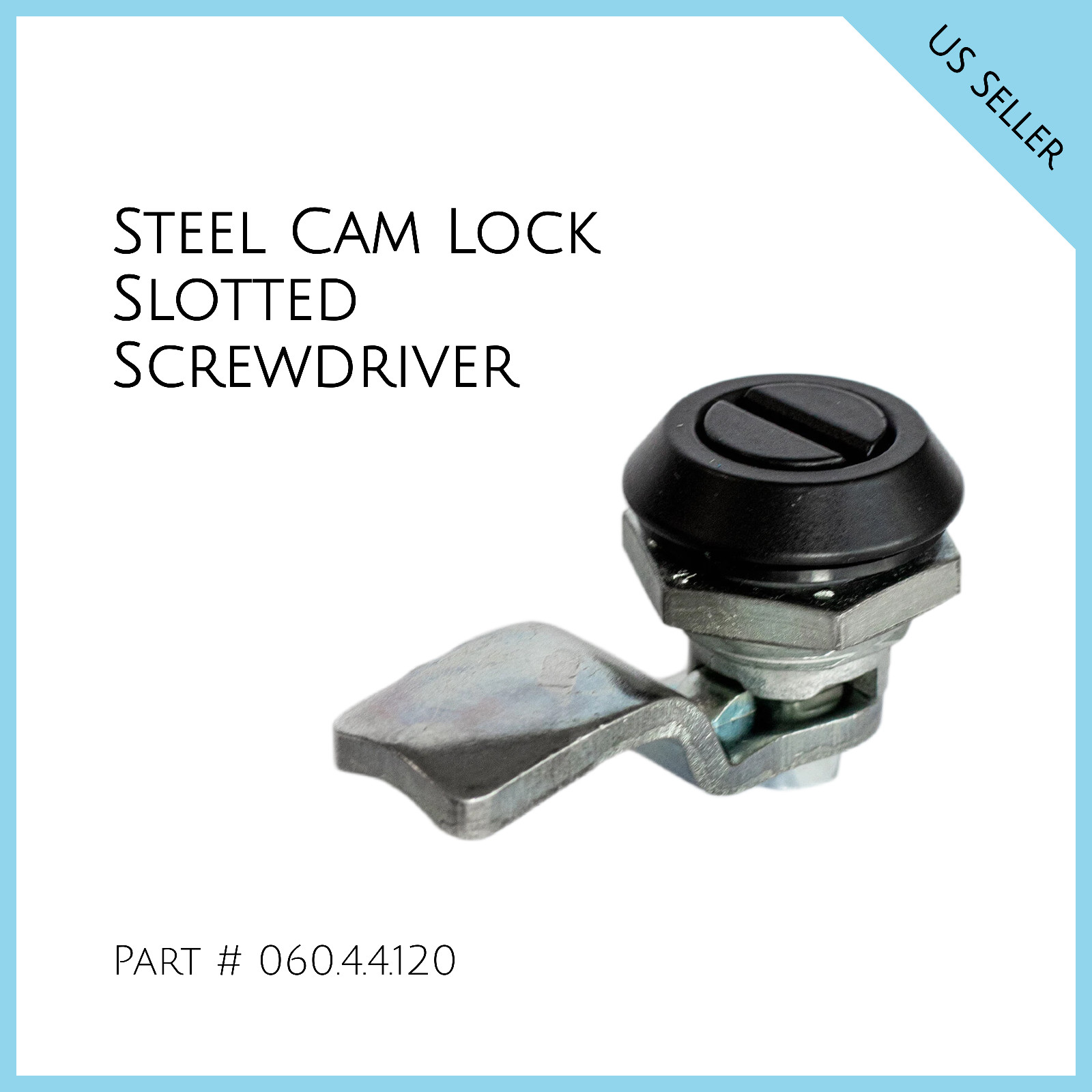 Steel cam lock - assembly with Cam - Mesan. Part # 060.4.4.120
