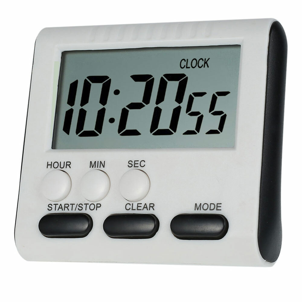Large LCD Digital Kitchen Cooking Timer Count Down Up Clock Loud Alarm Magnetic