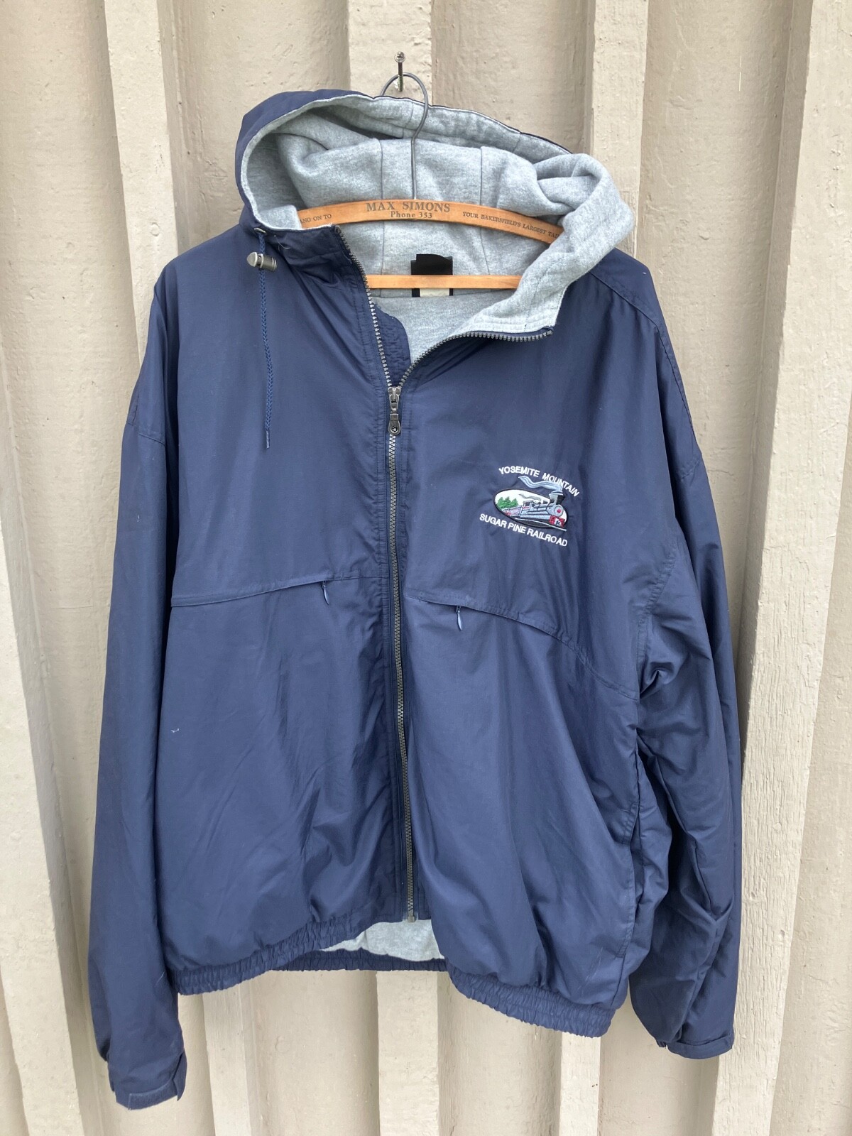 Vintage Yosemite Mountain Sugar Pine Railroad Zip Jacket Mens XL