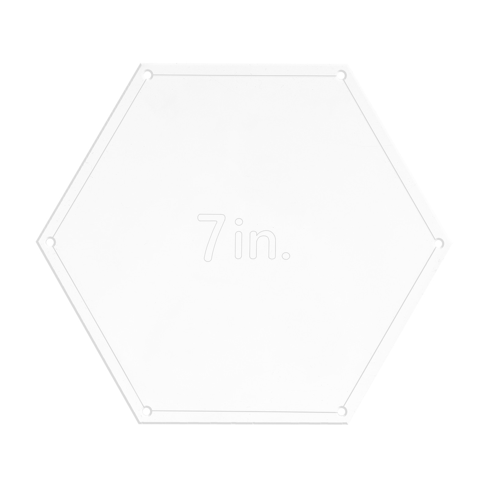 7" Acrylic Hexagon Quilting Template for DIY Quilting Sewing Crafts