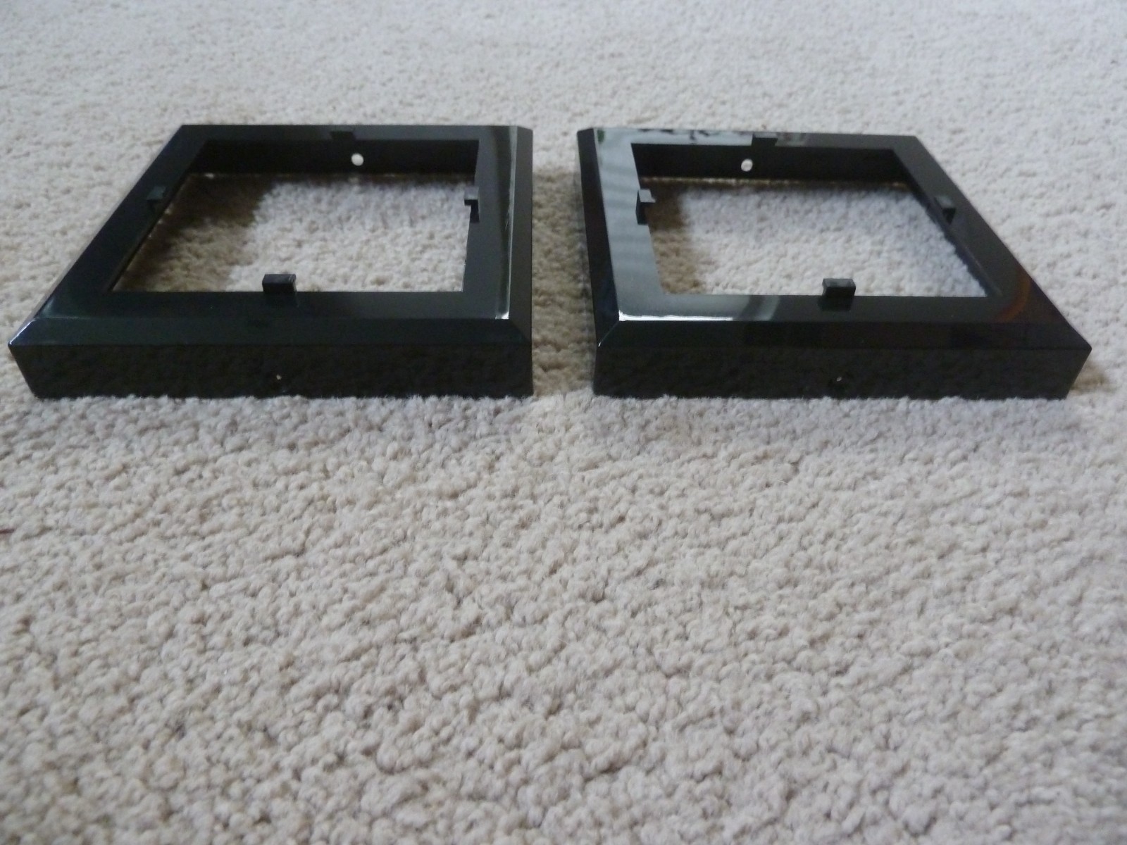 NEW Set of 2 Deck Classy Caps WG322 Black PVC Finish Adaptor 5" x 5" Wellington