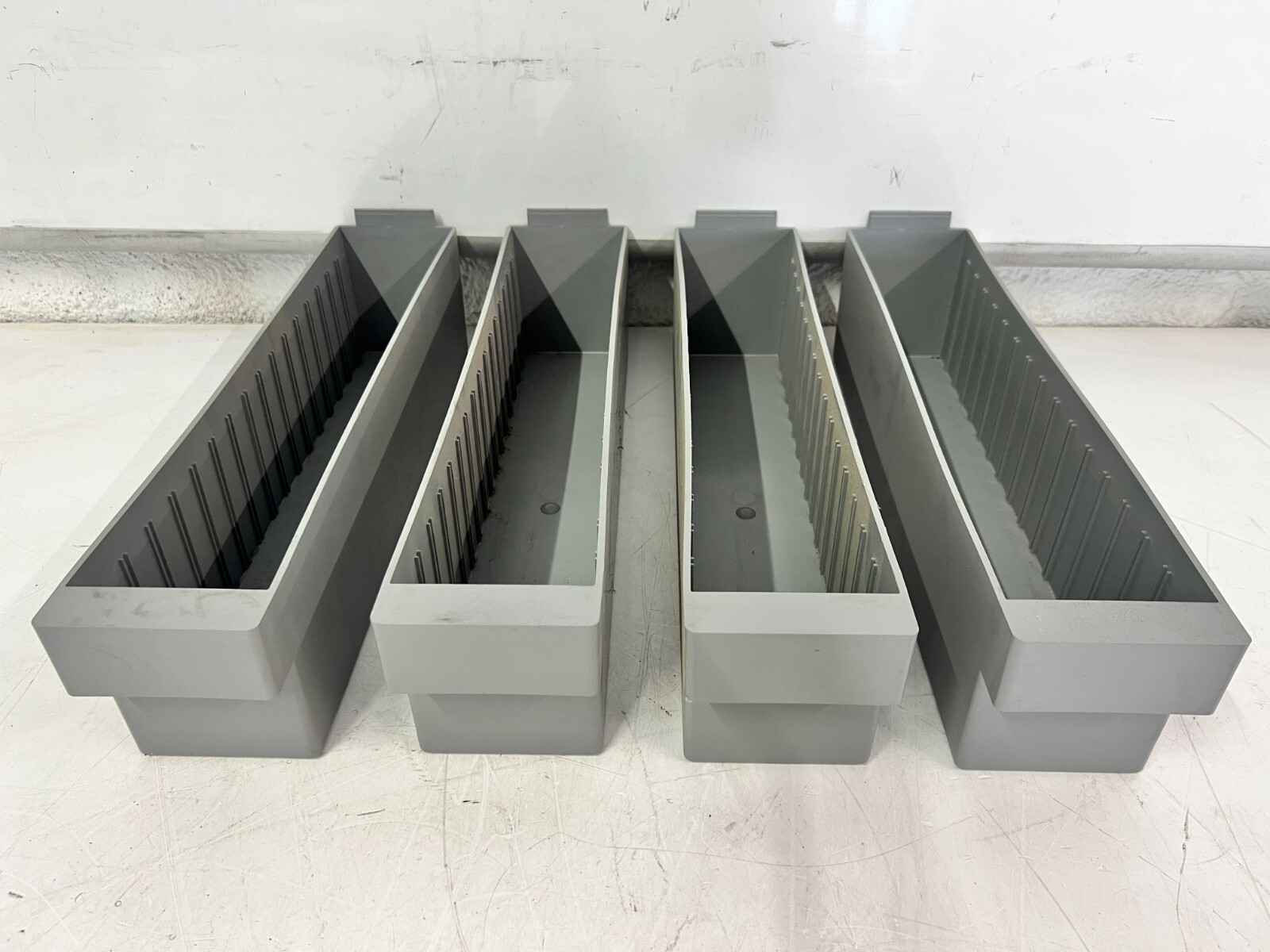 4 Quantum Storage Systems Drawer Bins, Gray, Polystyrene, 4-5/8" - 2KWC4