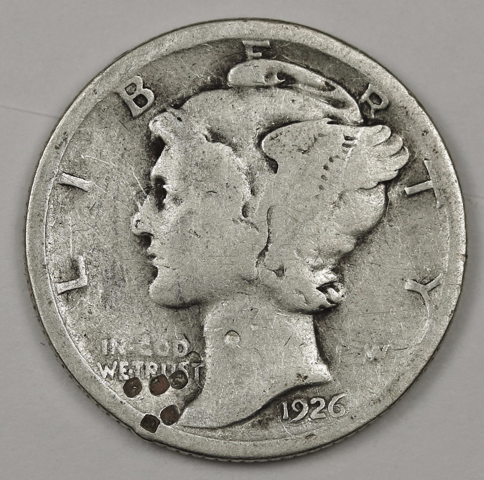 1926-s Mercury Dime.  Circulated.  98891 (Inventory A)