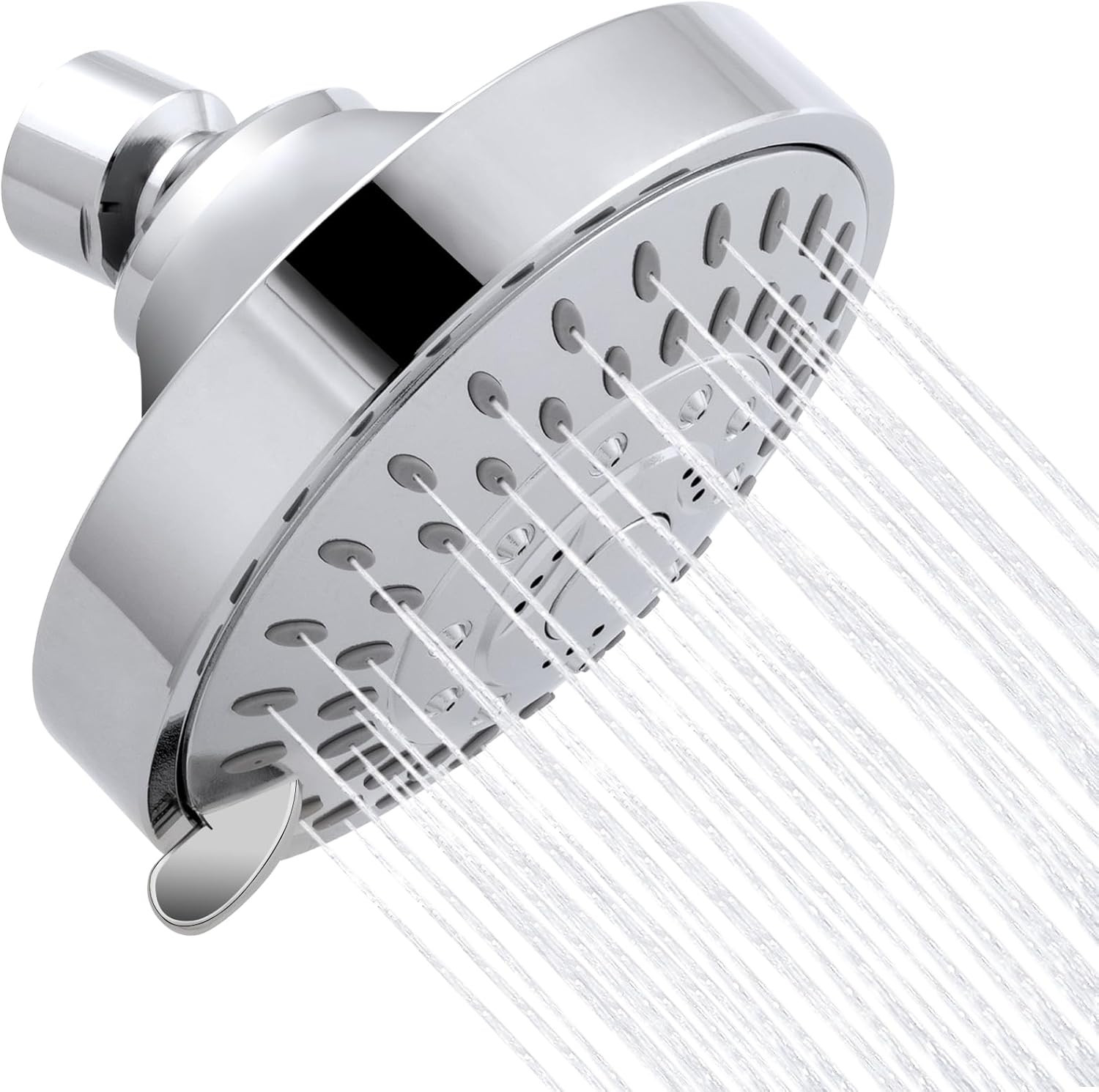 AISOSO Shower Head, 5 Modes High Pressure Bright Silver ~ New in box