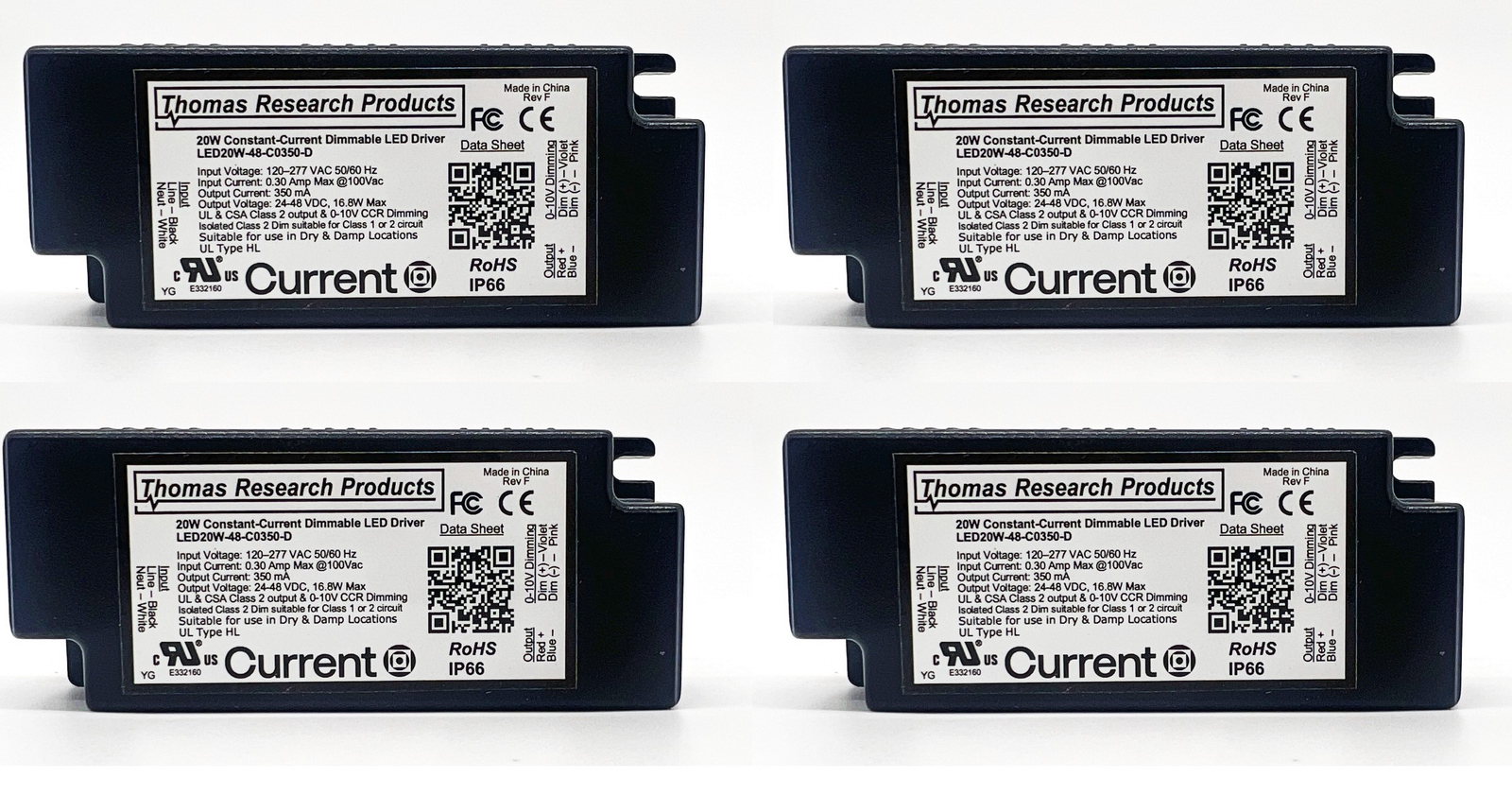 (case  of 4) Hubbell Thomas Research Project LED Driver LED20W-48-C0350-D