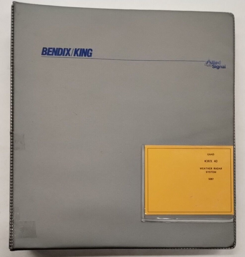 King KWX 40 Weather Radar Maintenance/Overhaul / Installation Manual-Original