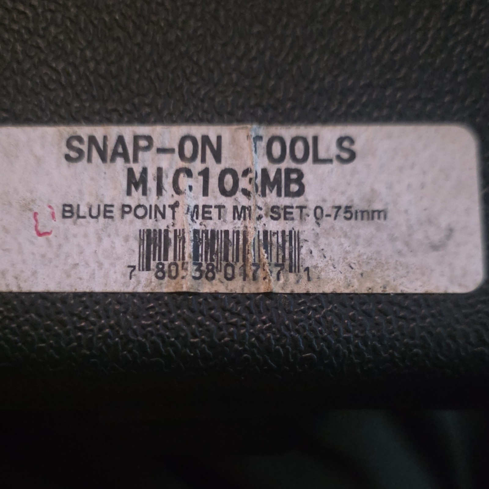 Blue Point Outside Micrometer Set 0-75mm MIC103MB Mechanical 0.01mm Resolution