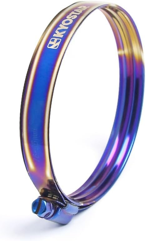 American Double Layer Adjustable Stainless Steel Clamp, Titanium Blue, Diameter