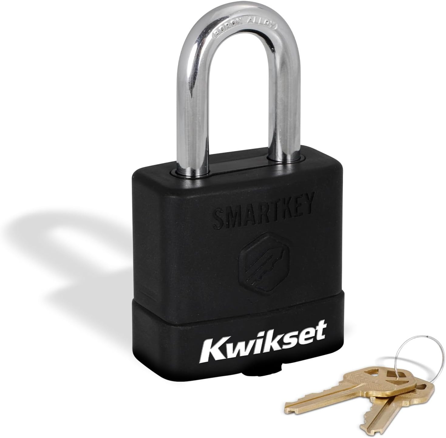 Kwikset Smartkey Re-Keyable Laminated Steel Padlock with Boron Carbide Shackle