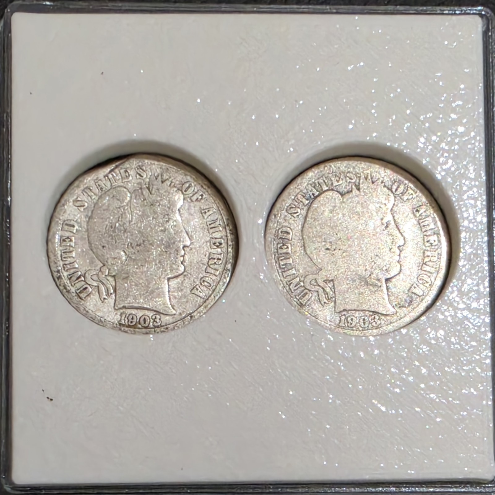 1903-P & 1903-O Barber Dime Silver Coin Lot (2) | Better Date Pair