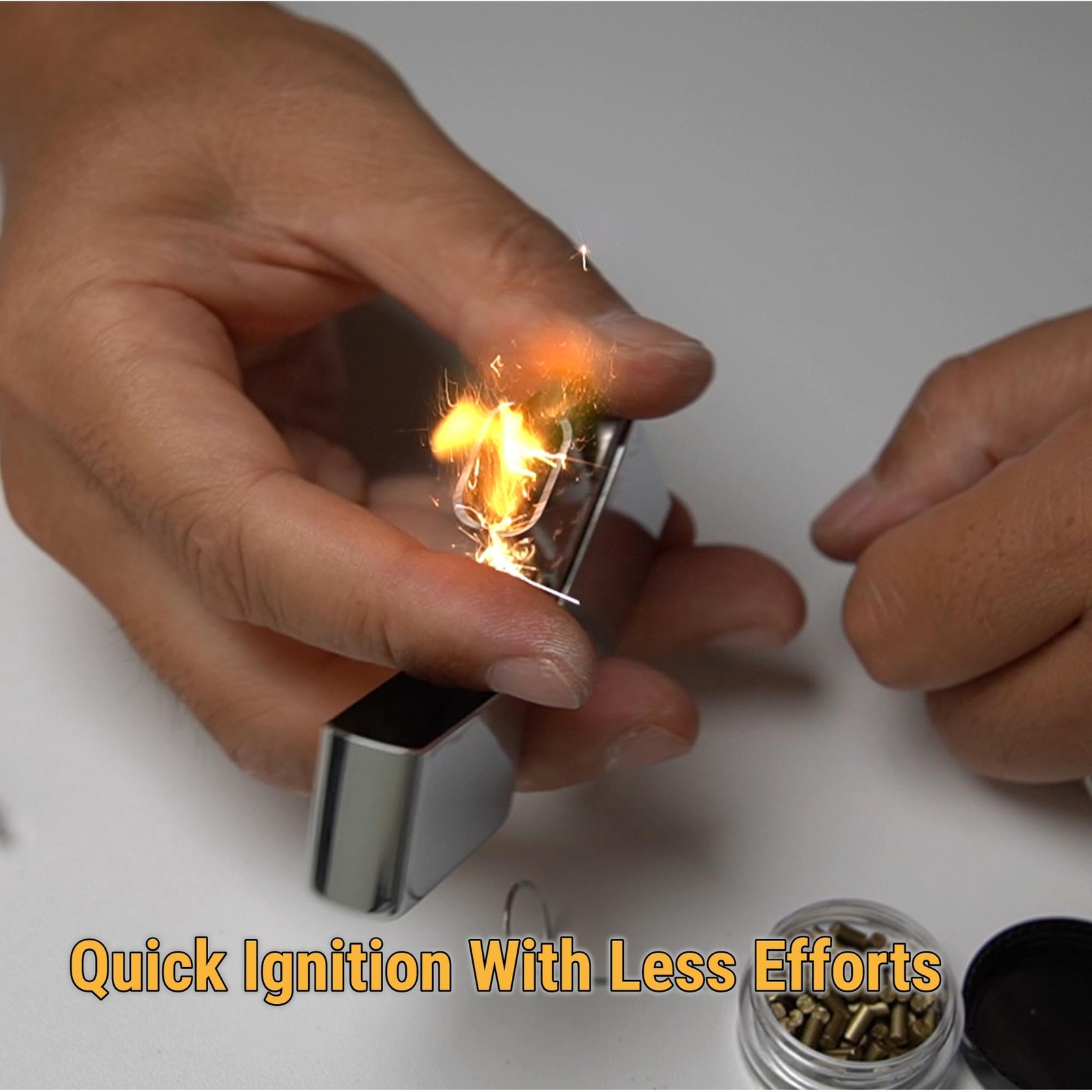 100-Pack Premium Replacement Flints Compatible with Zippo Clipper Lighters |