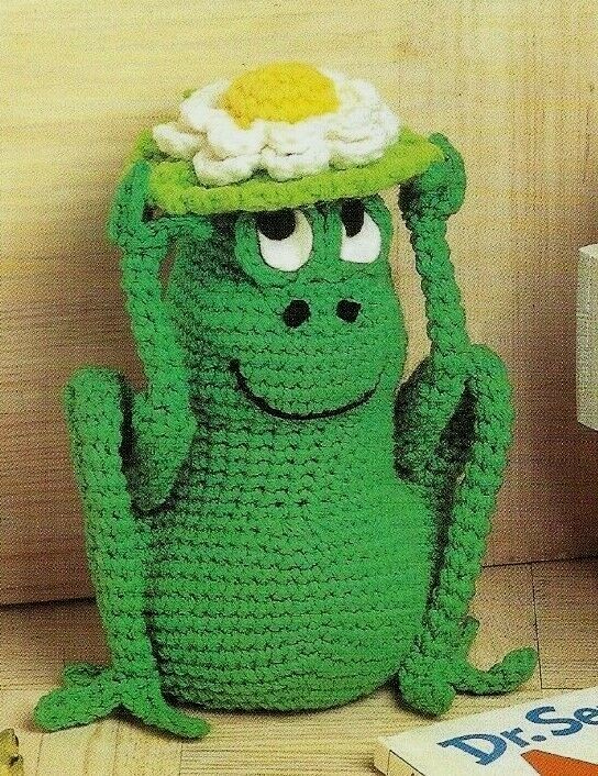 FROG DOORSTOP HOME DECOR DIGEST SIZE CROCHET PATTERN INSTRUCTIONS