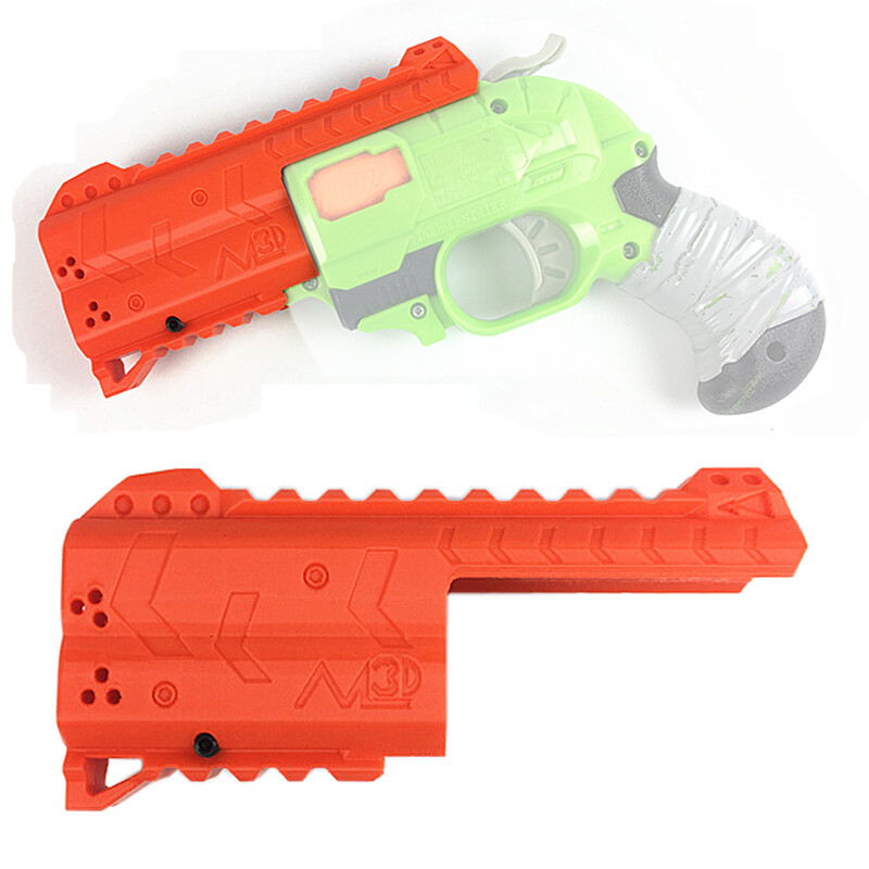 ML3D Print Front Barrel Rail Orange for  Double Strike Modify Toy