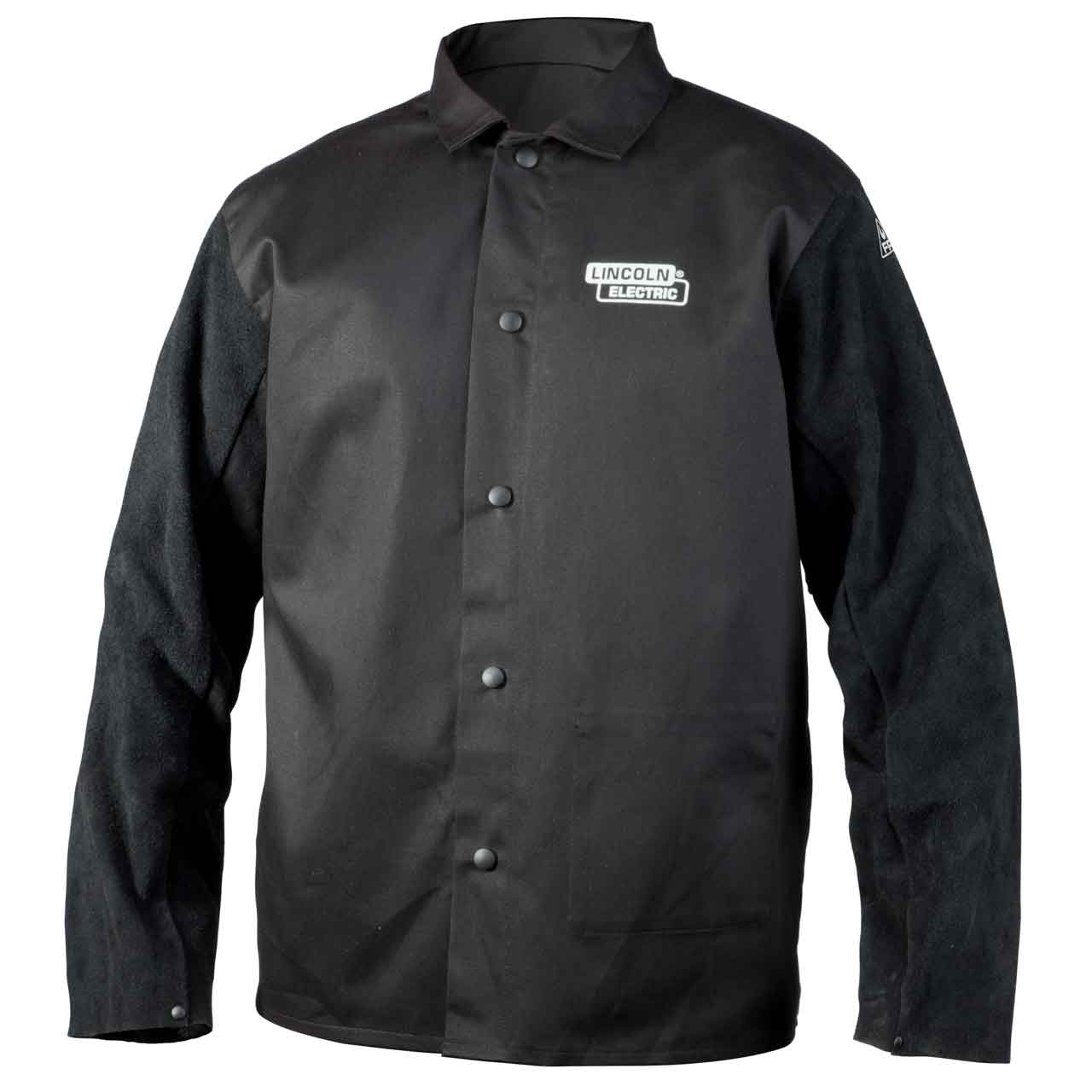 Lincoln Electric K3106 Traditional Split Leather Sleeved Welding Jacket, X-Small