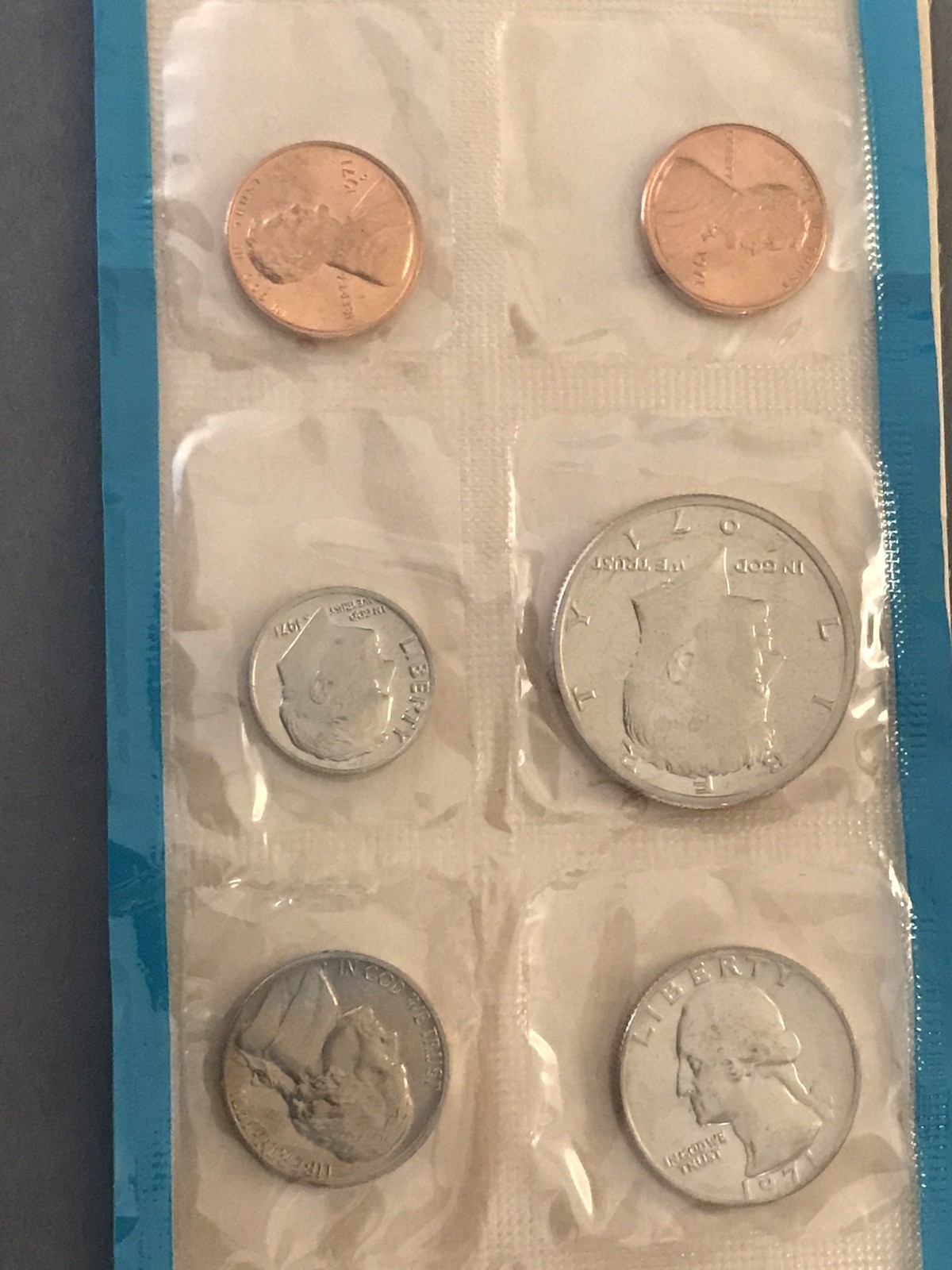 1971 US Mint Uncirculated PDS Coin Set In OGP