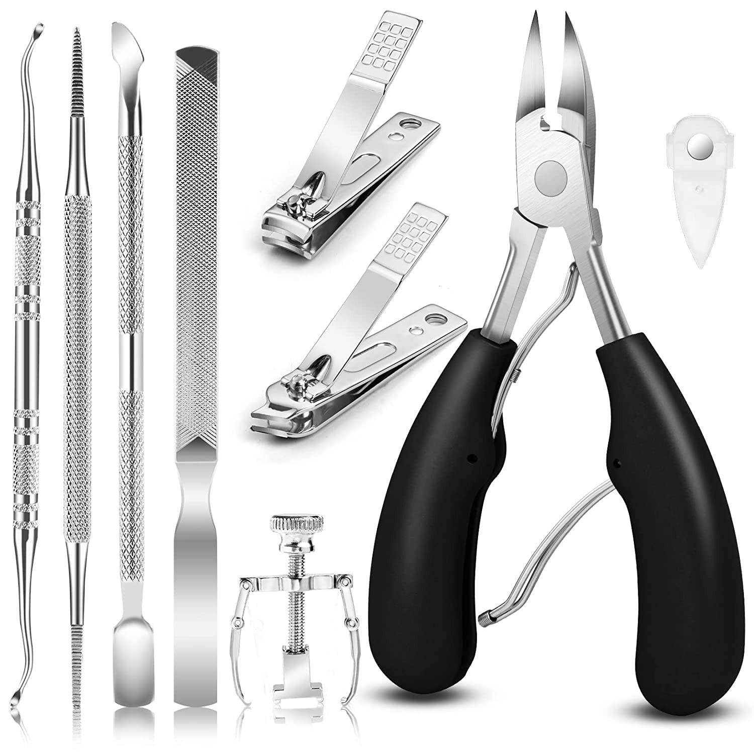 9 Pack Toenail Clippers, Ingrown Toenail Removal Kit, Heavy Duty Toe Nail Clippe