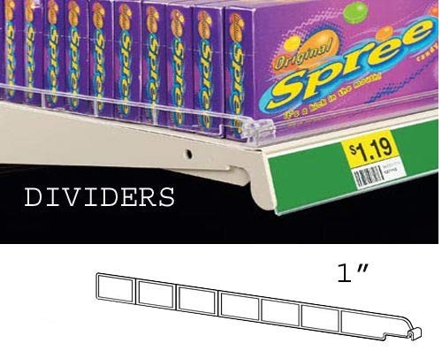 Universal Shelf Lip & Adjustable Depth Divider Kit, [1] 48" L Adhesive Front ...