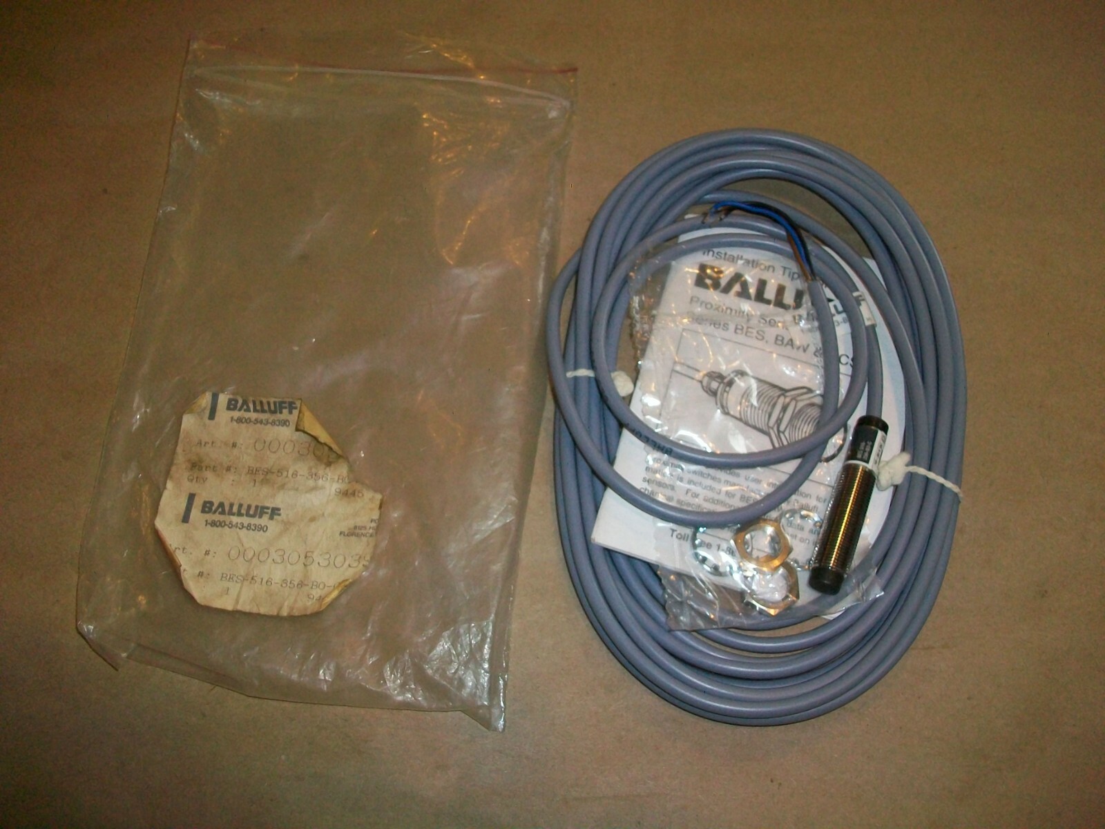 Balluff Proximity Sensor BES 516-356-B0-C   10-30VDC  4mm Sensing Distance   NEW