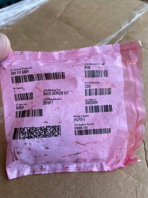 NEW Ericsson Rack Screw Kit:  SXK 111 539/1  or  SXK111539/1 (Lot of 10)
