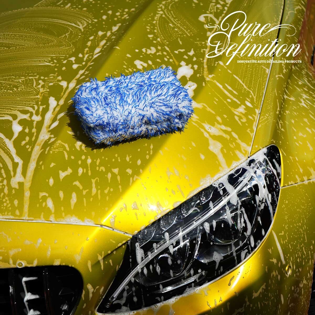 Car Cleaning Sponge Microfibre Pad 2 Pack Washing Auto Detailing Pure Definition