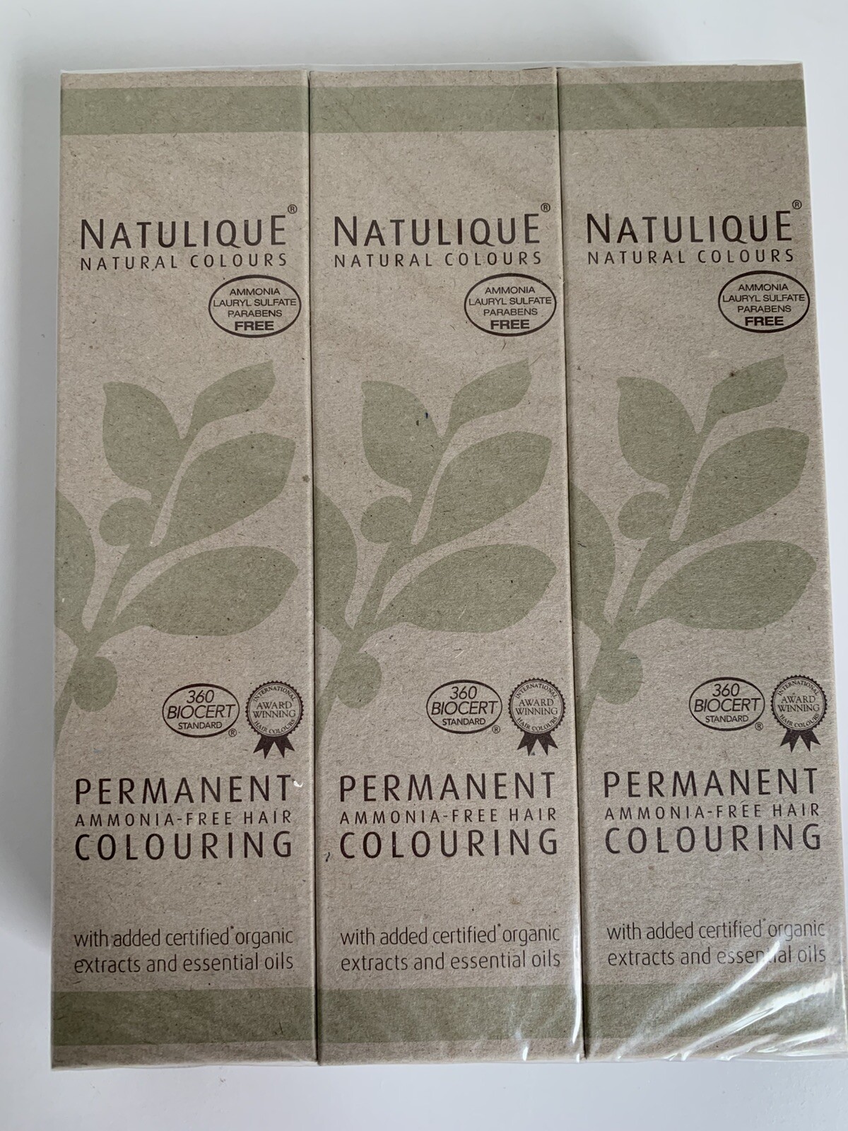 NATULIQUE Permanent Hair Color 3 Boxes 7.34  Mahogany Golden Blonde Ammonia Free