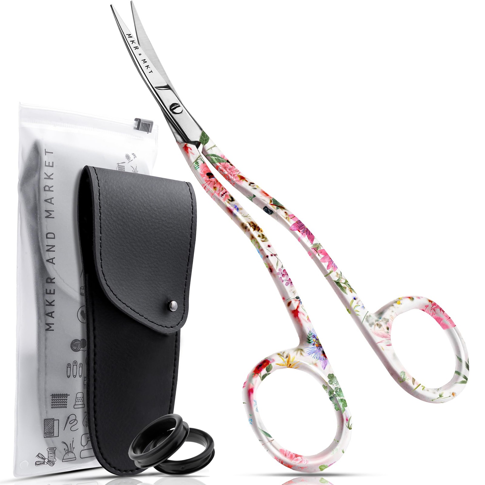 Applique Long Thin Needlepoint Blade 6.1 Inch - Double Bent Curved Offset Han...