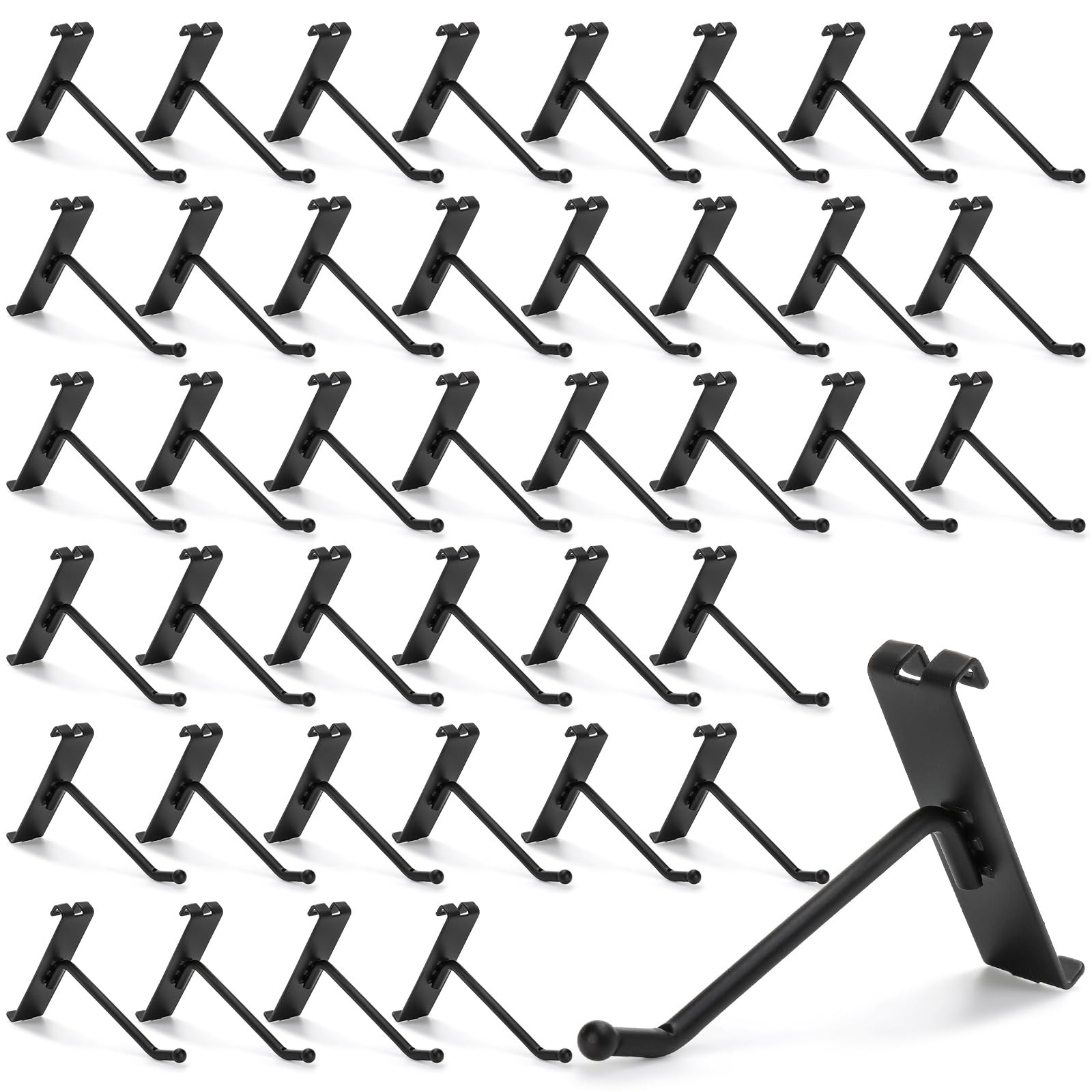 40 PCS 4 Inch Black Gridwall Hooks Heavy Duty Metal Display Panels Accessory