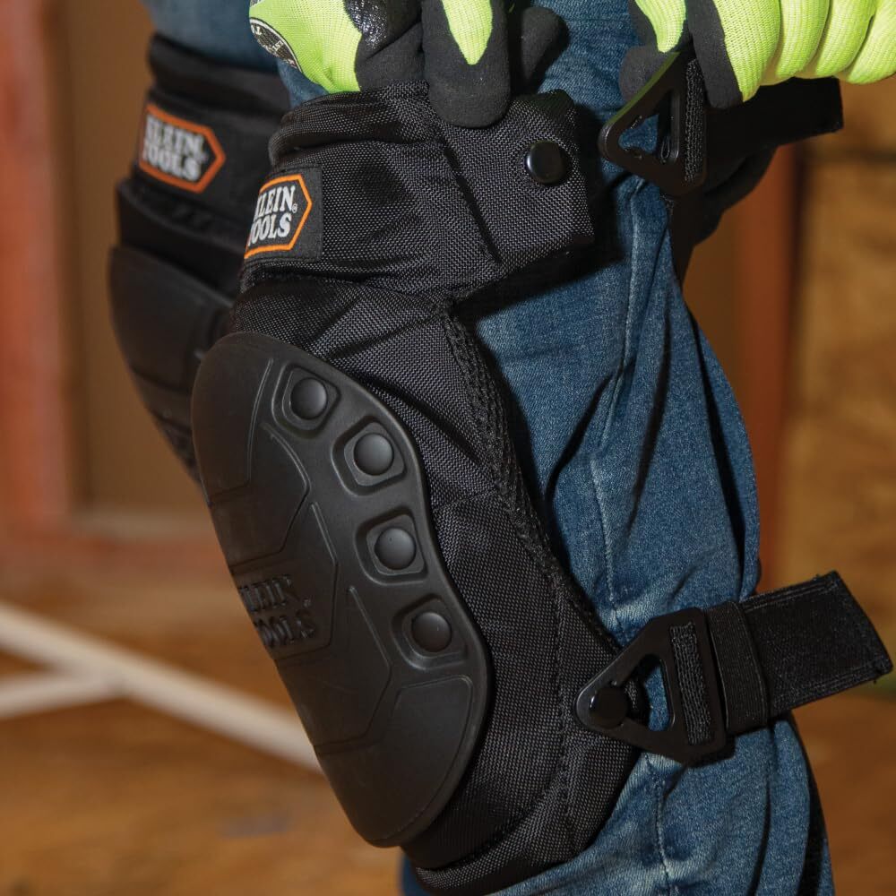 Klein Tools Hinged Knee Pads with Gel Padding Adjustable Straps Durable Prote...