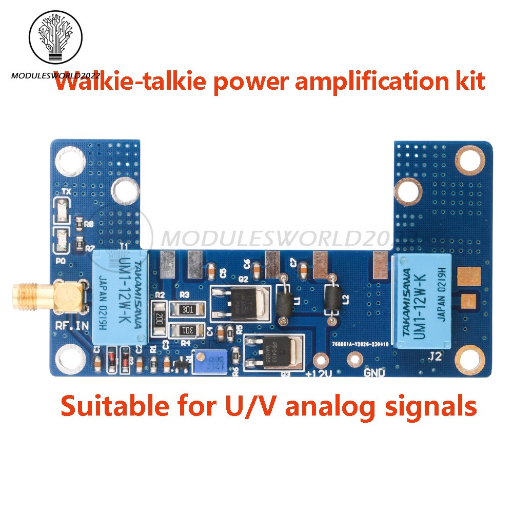 RF Power Amplifier Board Transceiver Circuit PCB Module for 1-5W Walkie-talkie