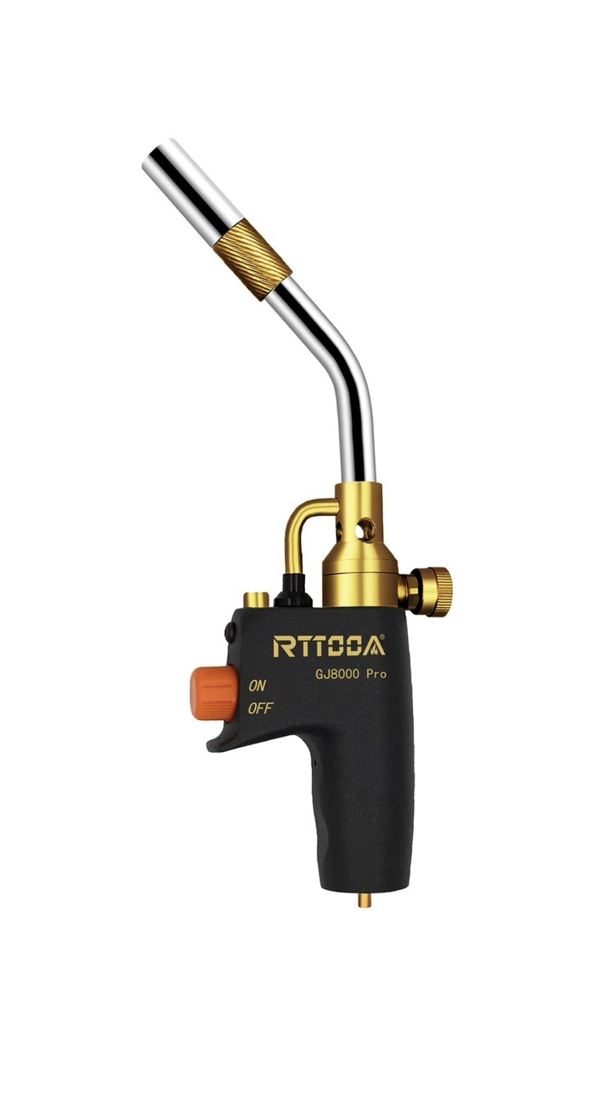 High-Intensity Adjustable Propane Torch Head with Self-Ignition Feature