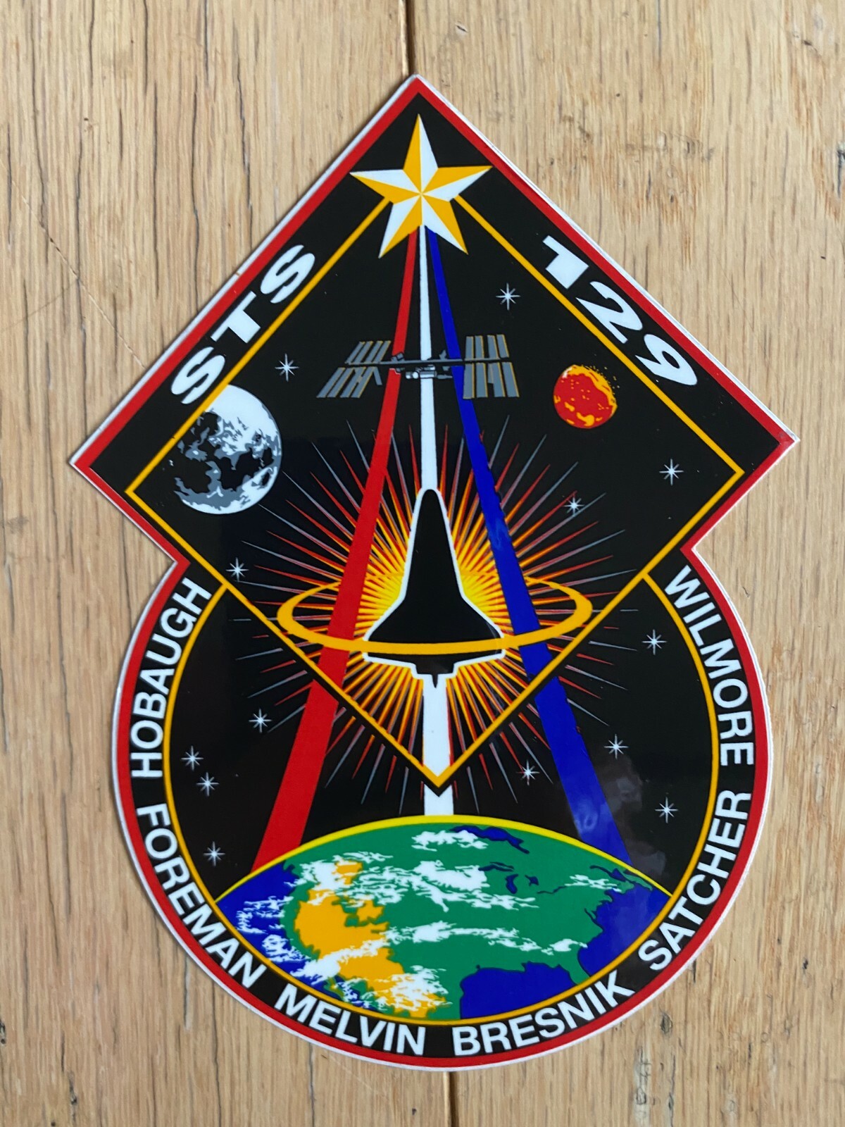 NASA Mission STS 129 Official Sticker Space Shuttle Atlantis 2009