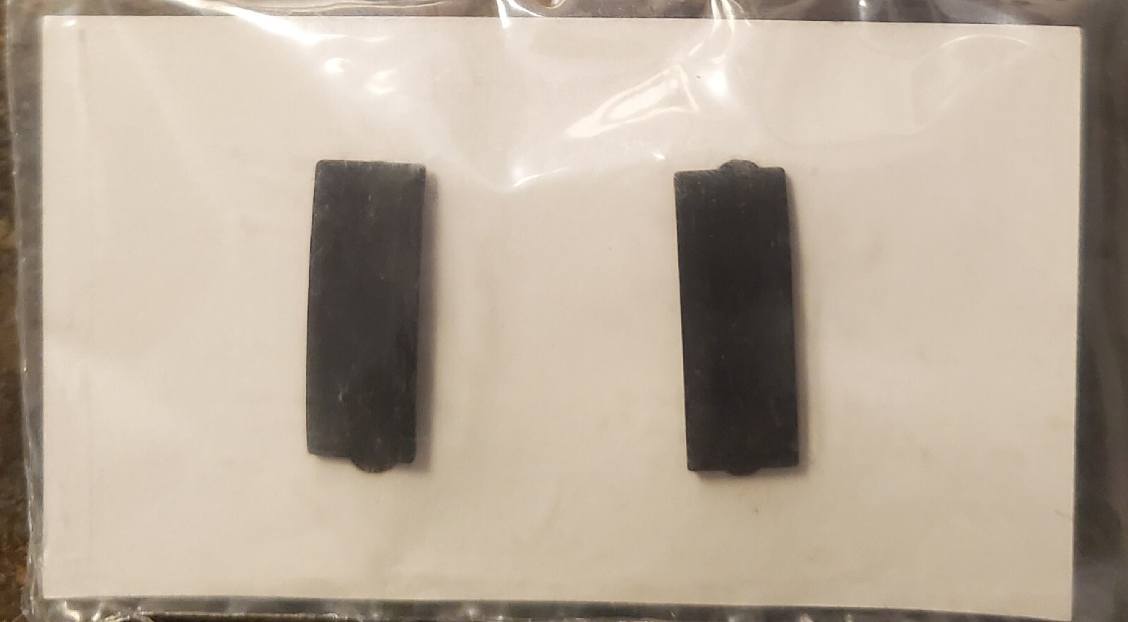 Pair of 1st LT First Lieutenant Rank Insignia SUBDUED bars USA Reg Size NOS VTG